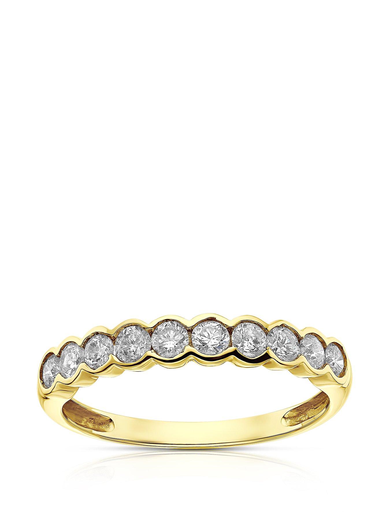 Product photograph of Ernest Jones 18ct Gold 0 50ct Diamond Ring from very.co.uk