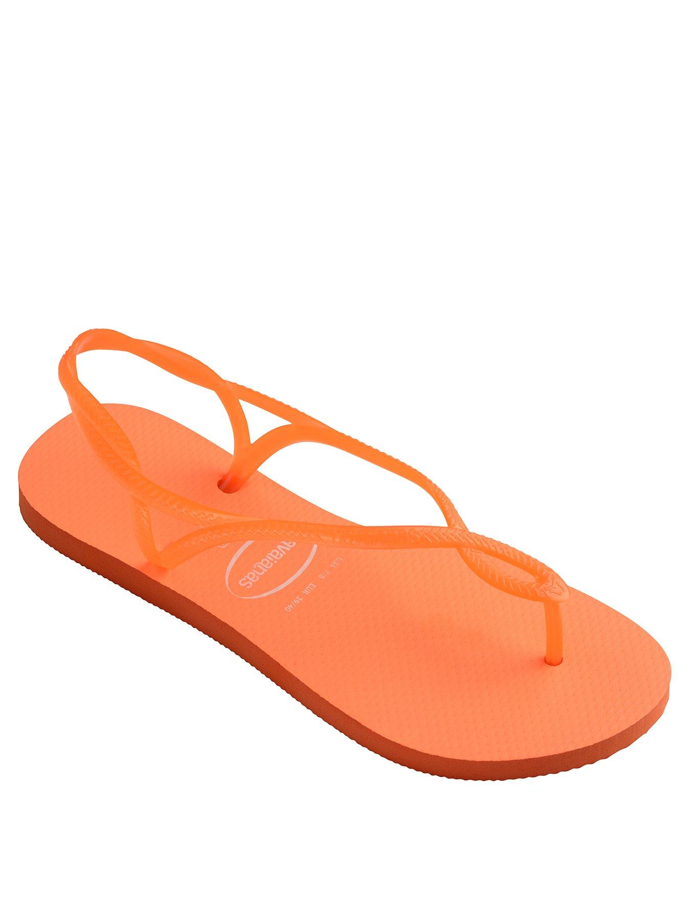 Orange havaianas flip flops deals