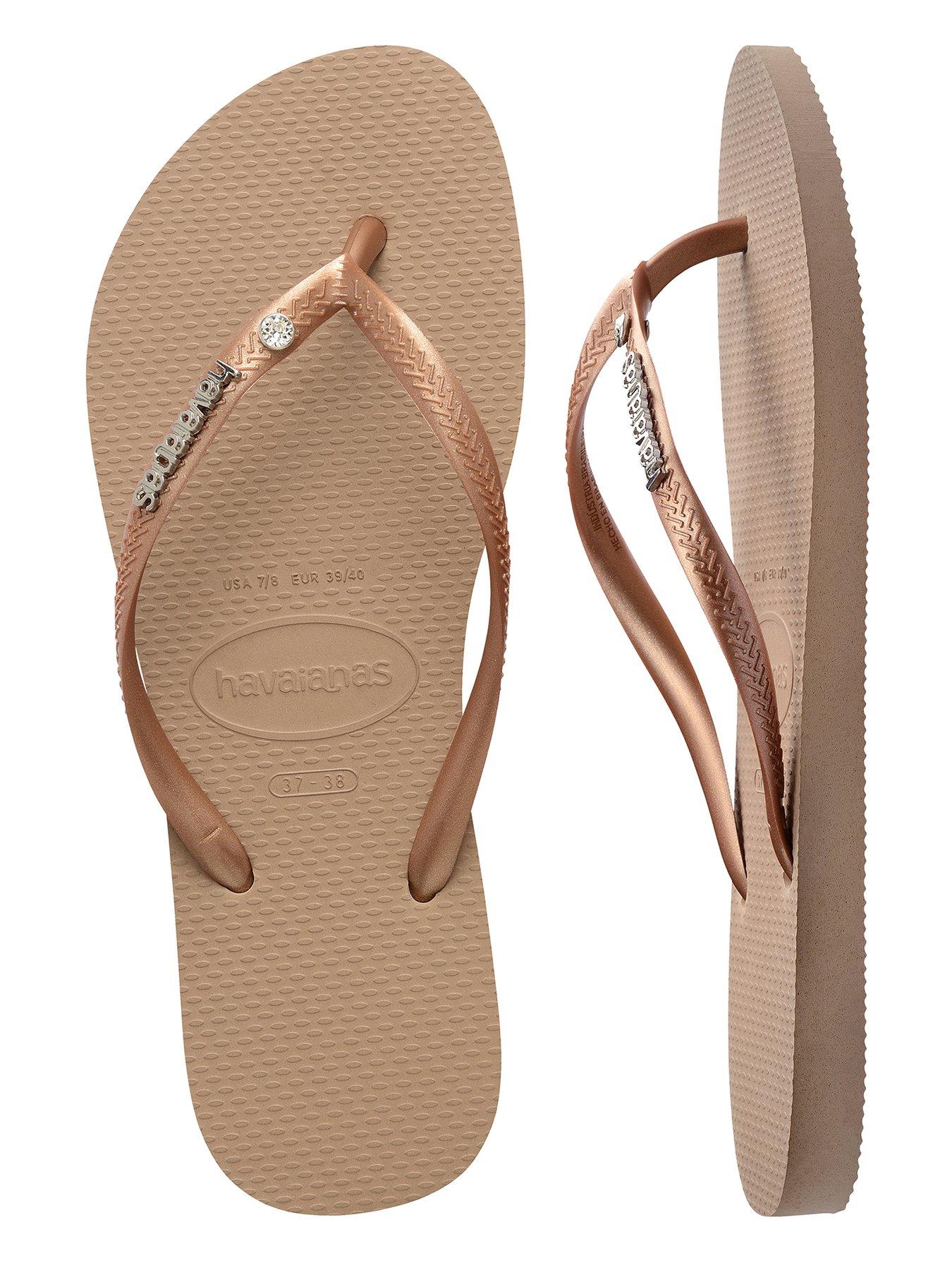 Havaianas silver metal logo fashion