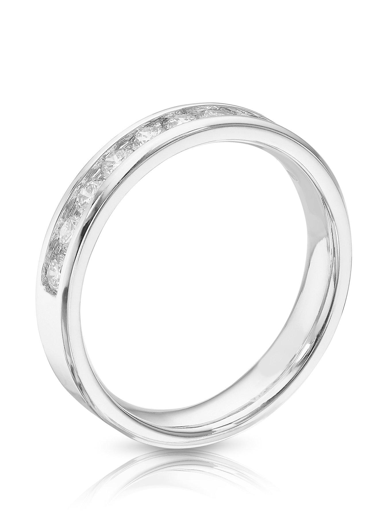 Image 2 of 6 of Ernest Jones Platinum Engagement Ring. 0.50ct Diamond Channel Set Eternity Ring