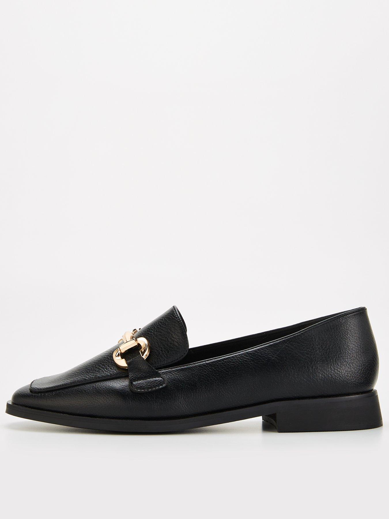 undefined Wide Fit Round Toe Comfort Loafer Shoe - Black
