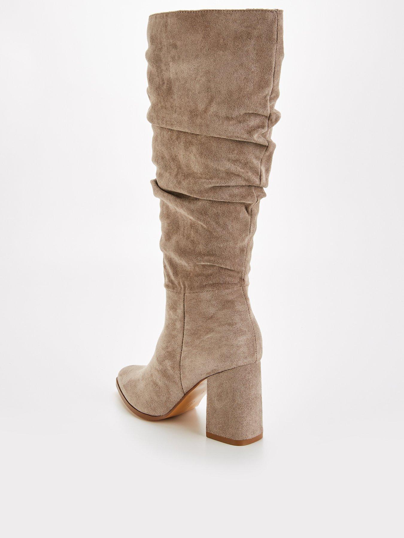 Tan slouch boots uk clearance