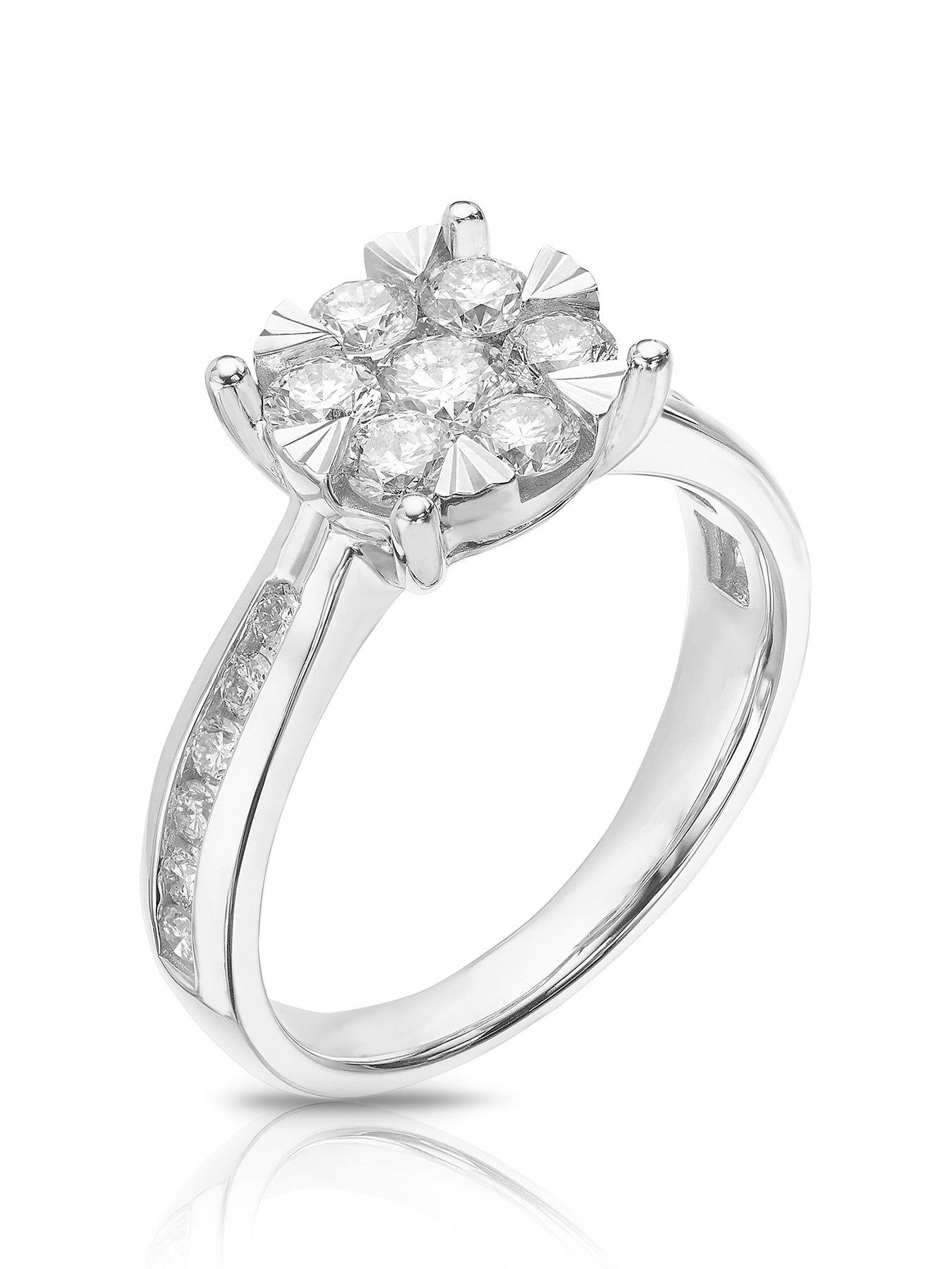 Ernest jones cluster on sale ring