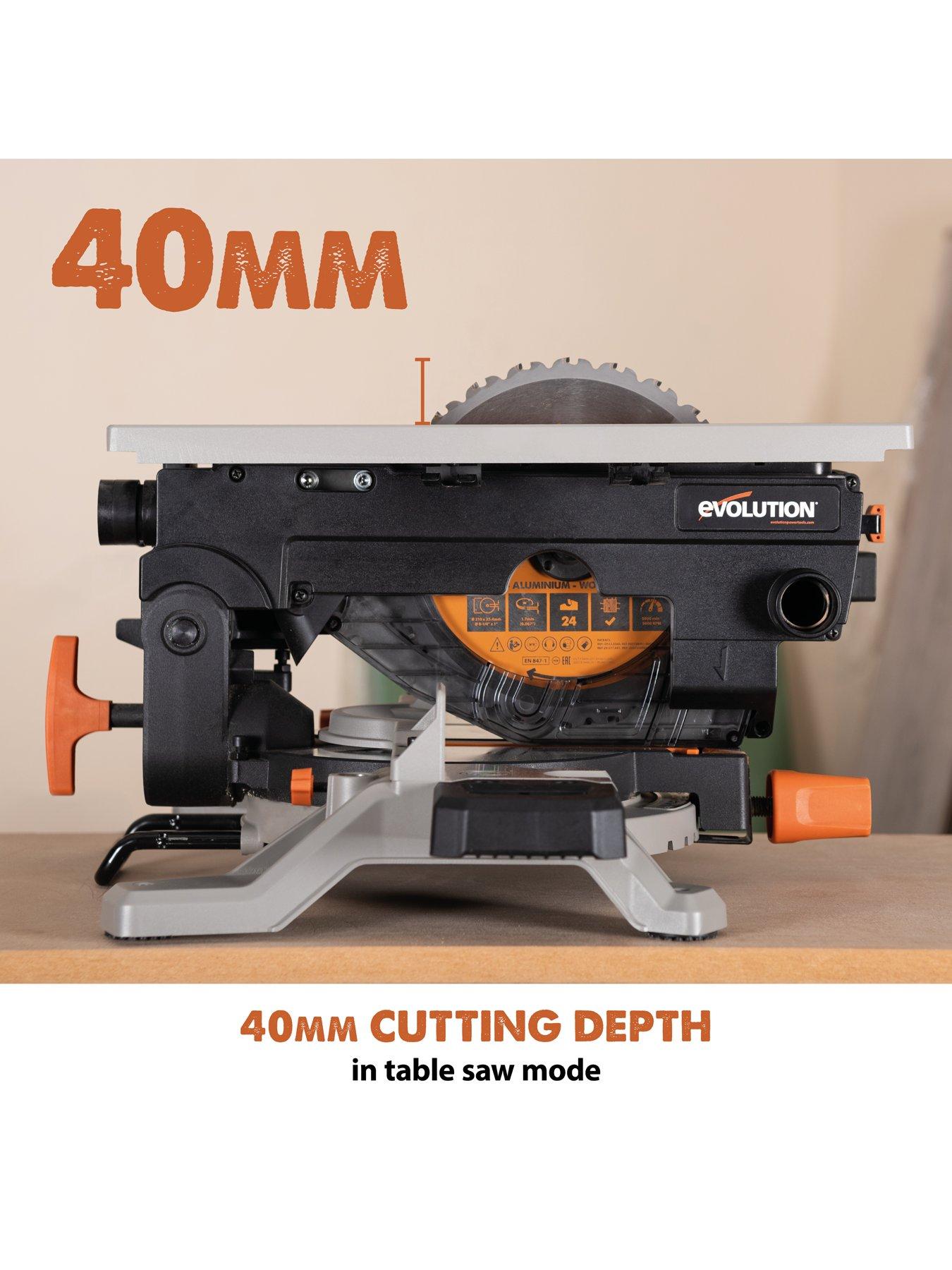 Evolution R210MTS 210mm Multi Material Table Mitre Saw Very