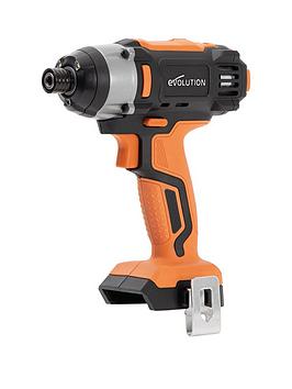 Product photograph of Evolution Cordless Impact Driver 18v R18idr-li Bare Unit from very.co.uk