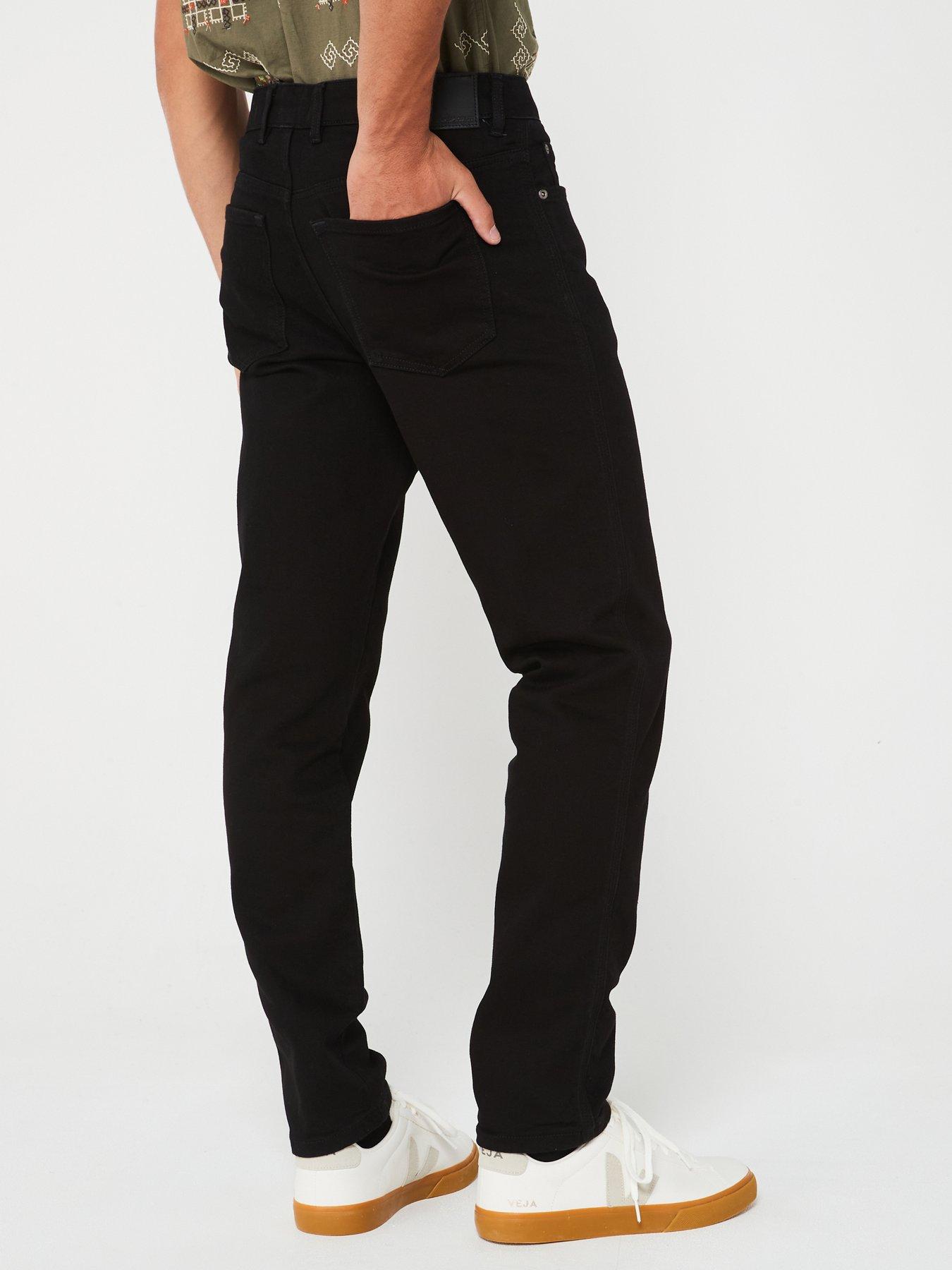 Image 2 of 4 of River Island Tapered Black Angler Jean - Black