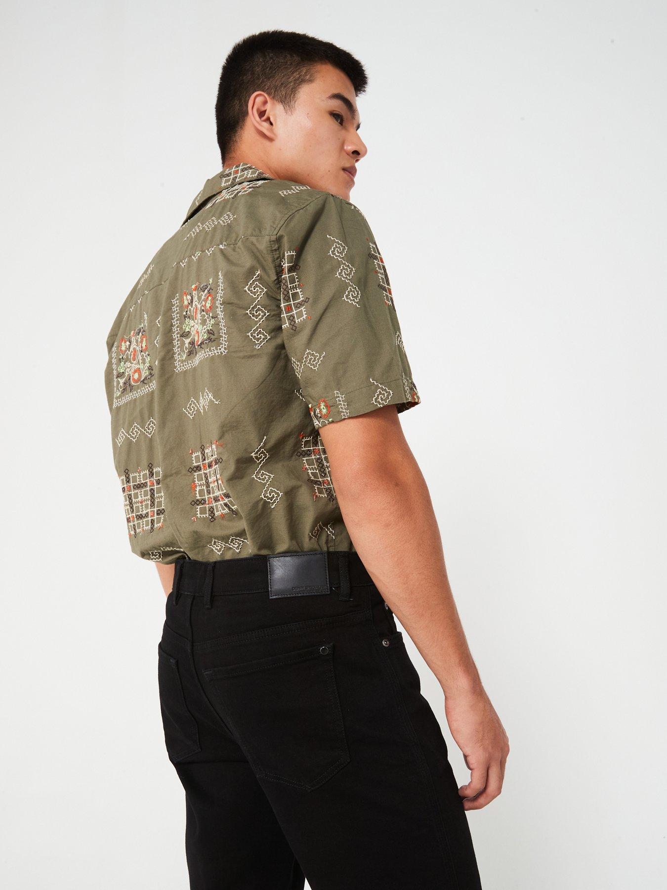 Image 4 of 4 of River Island Tapered Black Angler Jean - Black