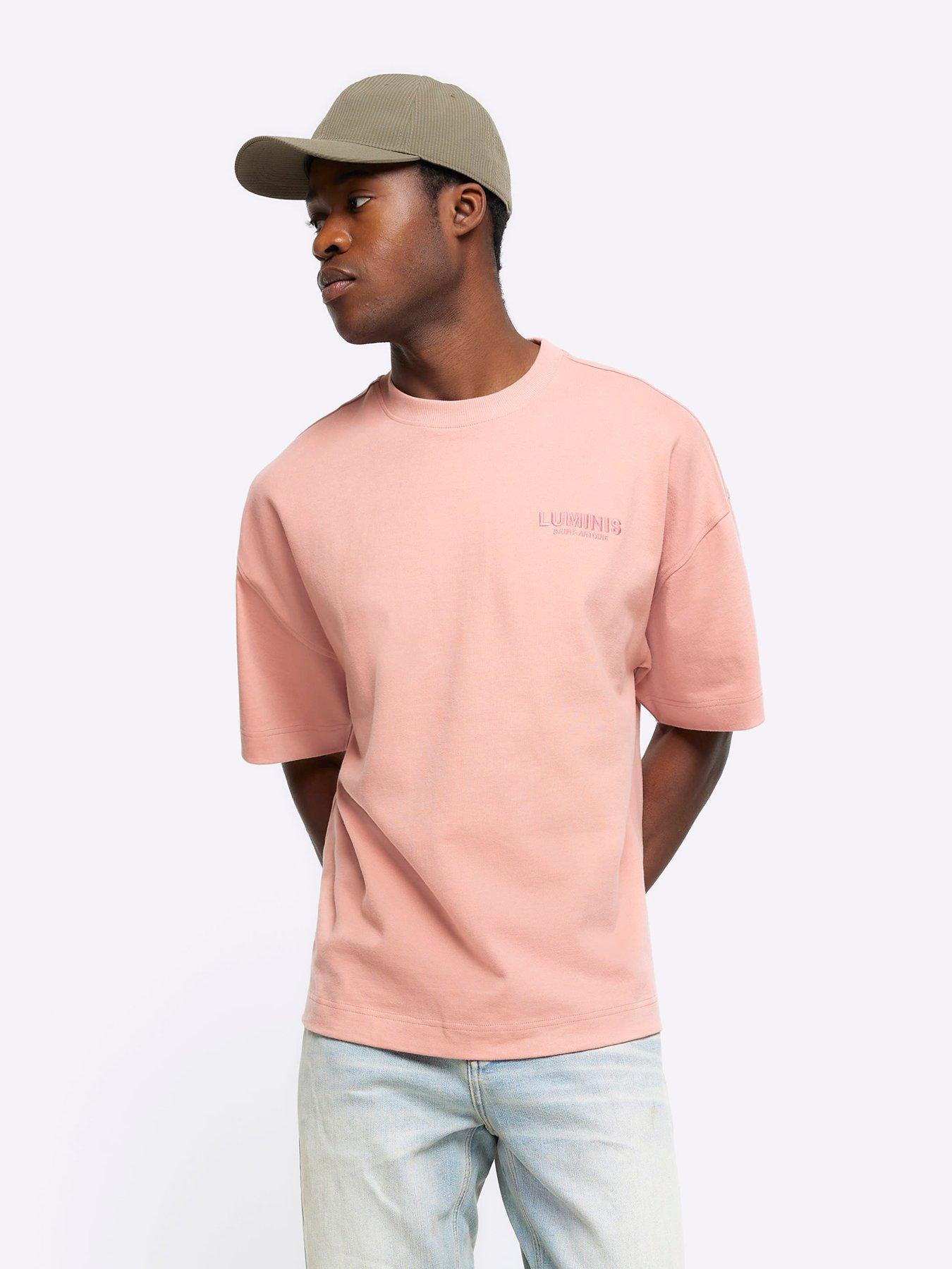 Pink t clearance shirt river island