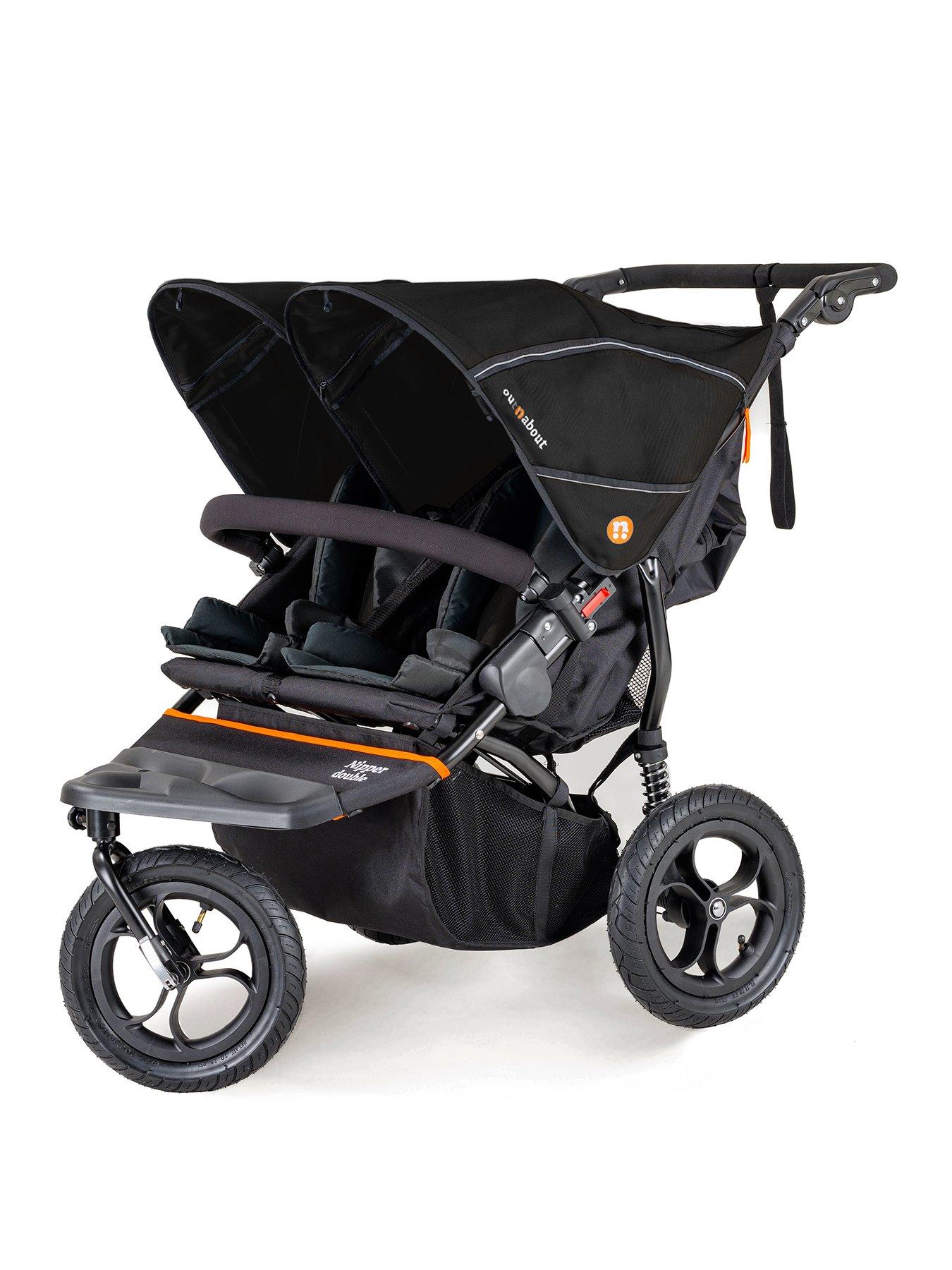 Out n About Nipper Double V5 Pushchair - Black
