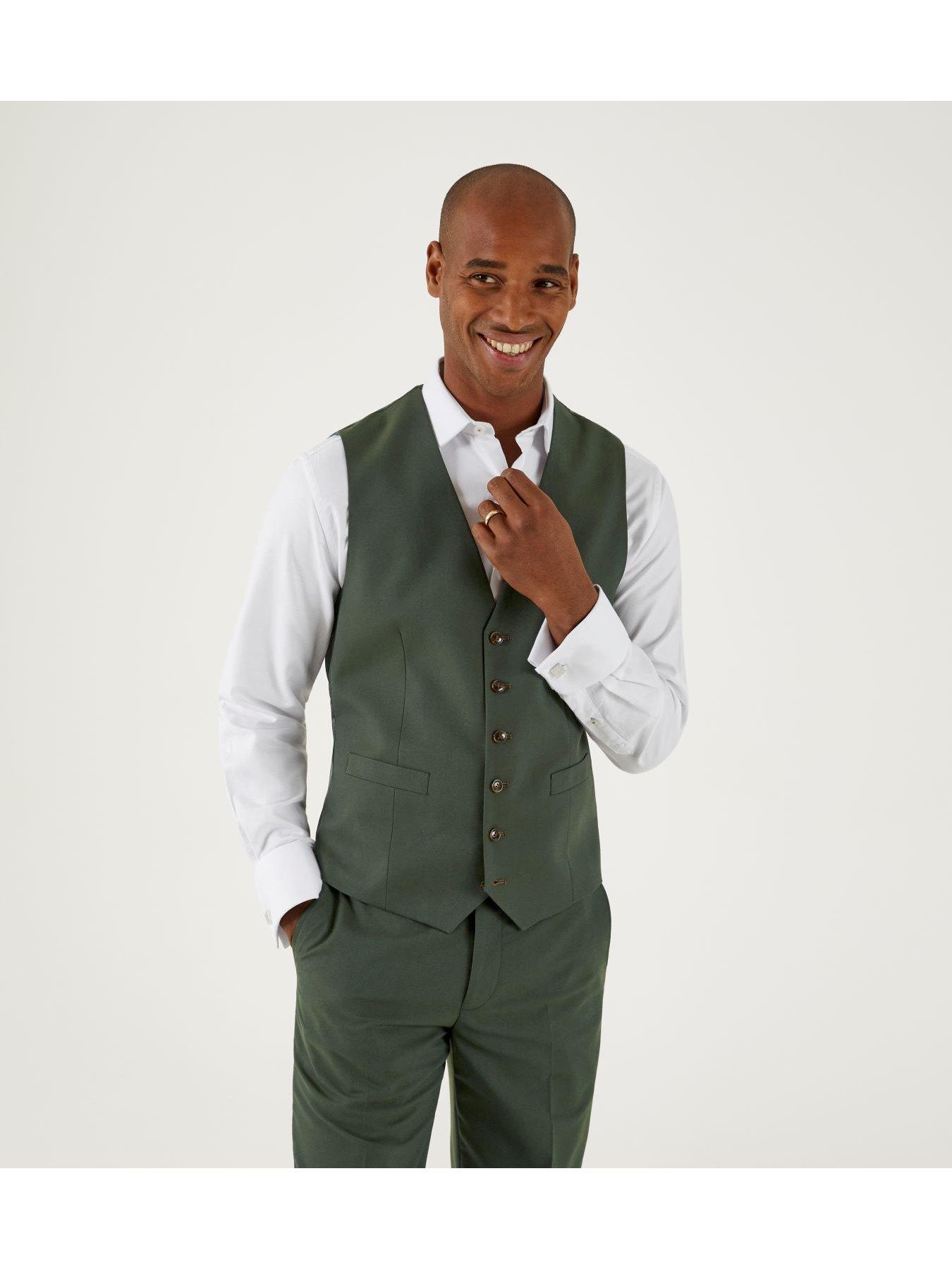 Skopes Harvey Standard Waistcoat, Dark Green, Size 38, Men