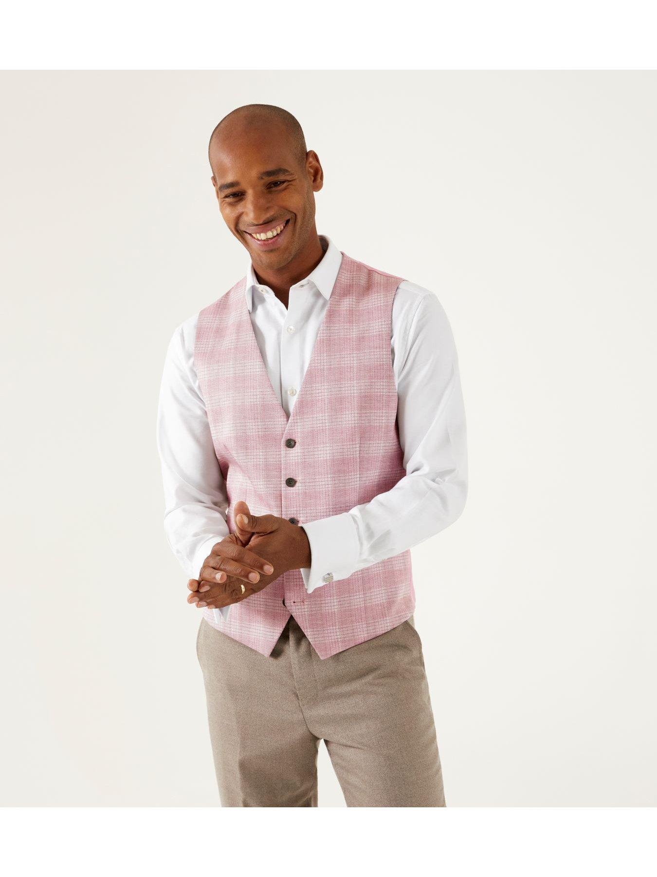 Image 1 of 5 of Skopes Montalvo Check Standard Waistcoat - Pink