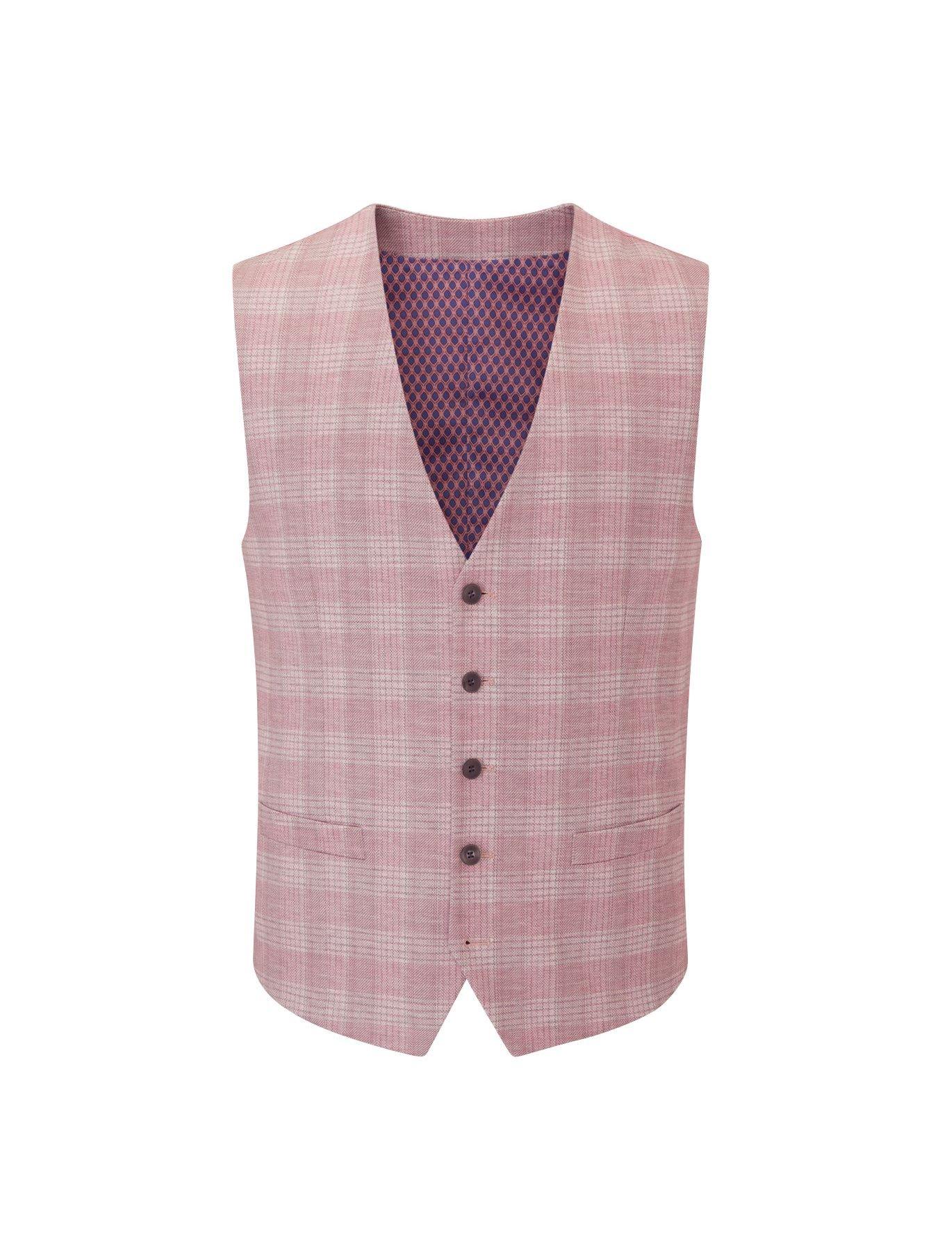 Image 5 of 5 of Skopes Montalvo Check Standard Waistcoat - Pink