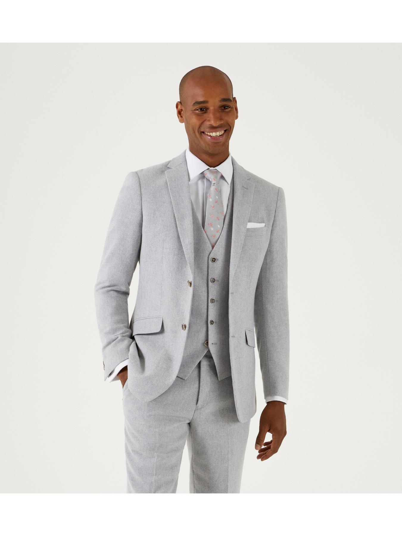 Skopes Jude Tailored Suit Jacket, Light Grey, Size 52, Men
