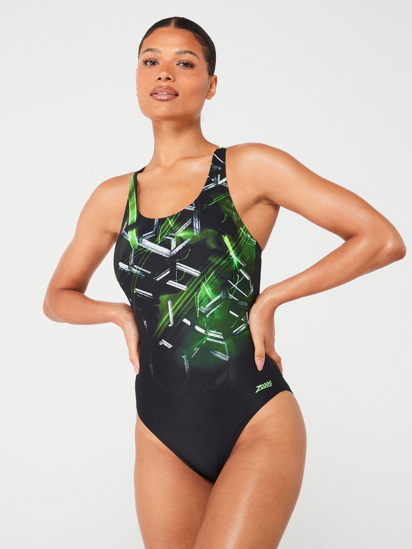 Shiny black swimsuit on sale