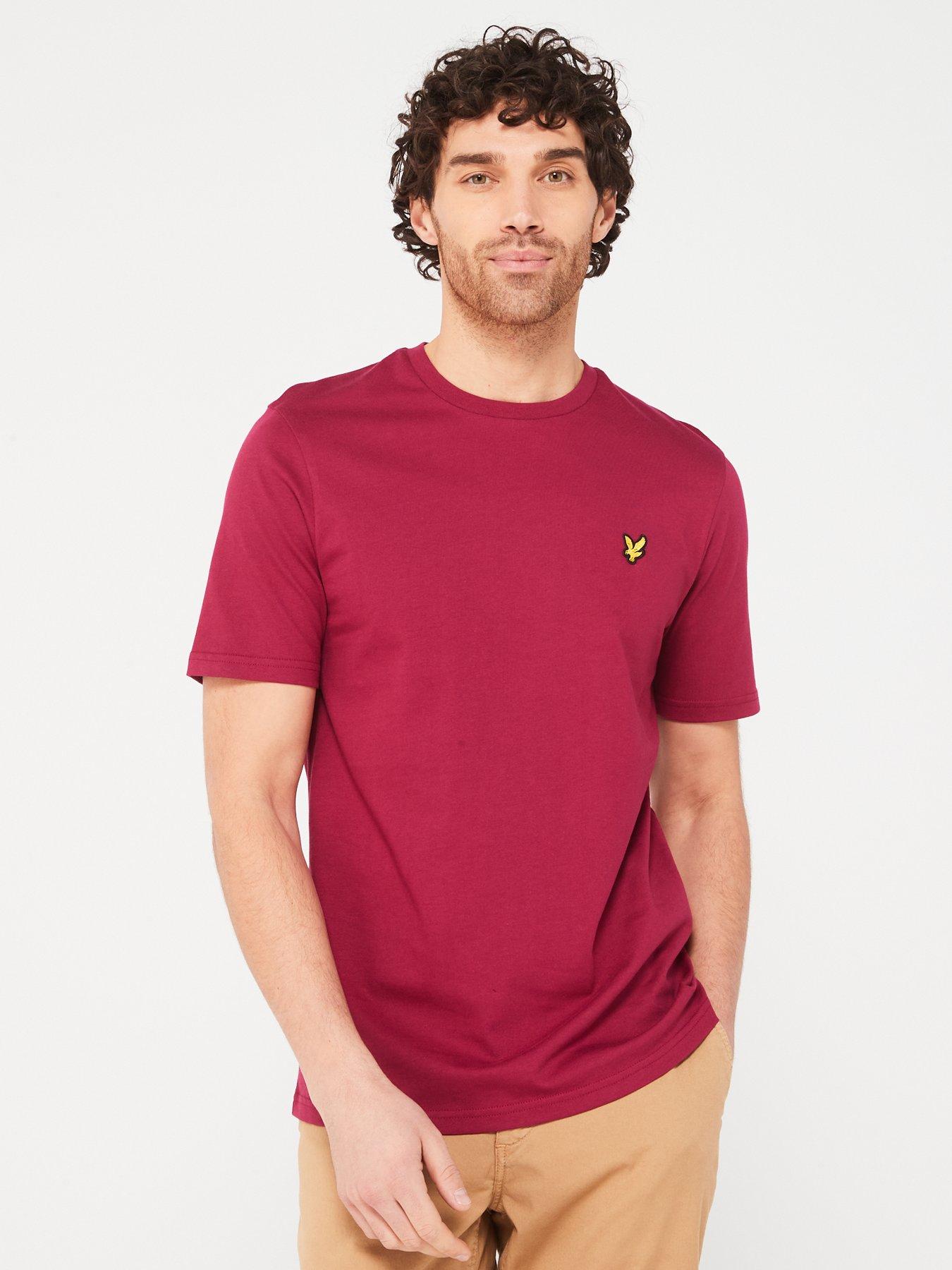 lyle-scott-plain-regular-fit-t-shirt-dark-red