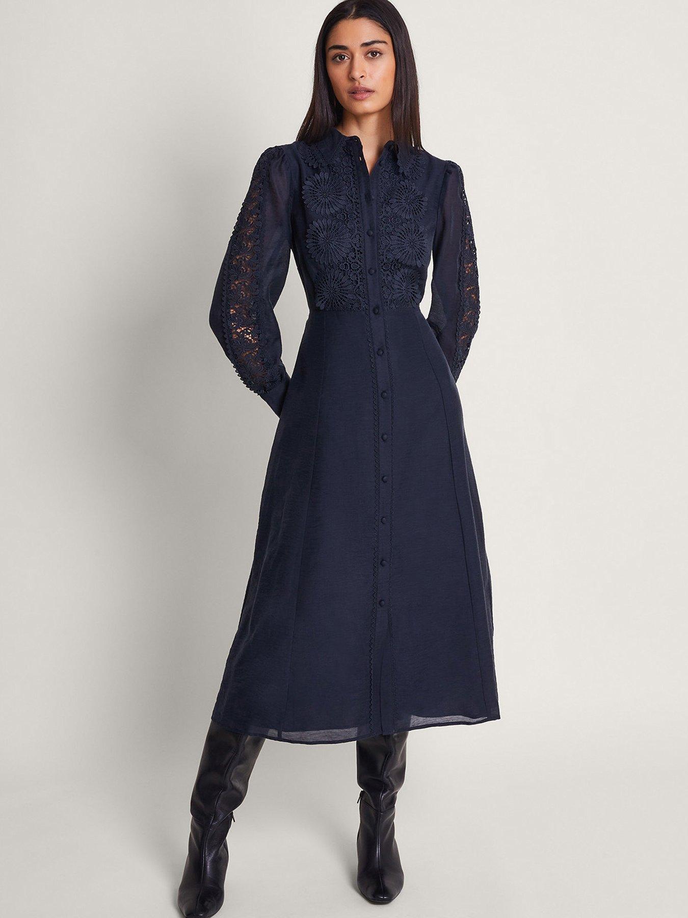 Monsoon Abi Lace Shirt Dress Very