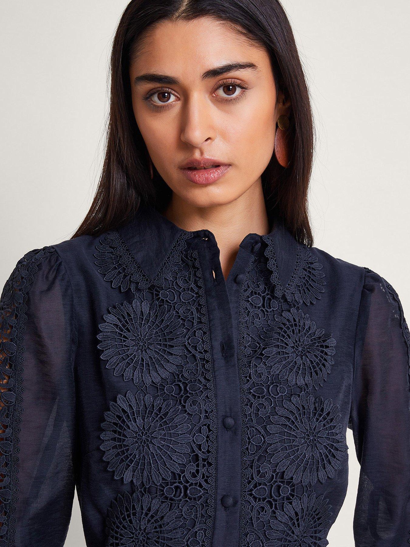 Monsoon Abi Lace Shirt Dress | Very