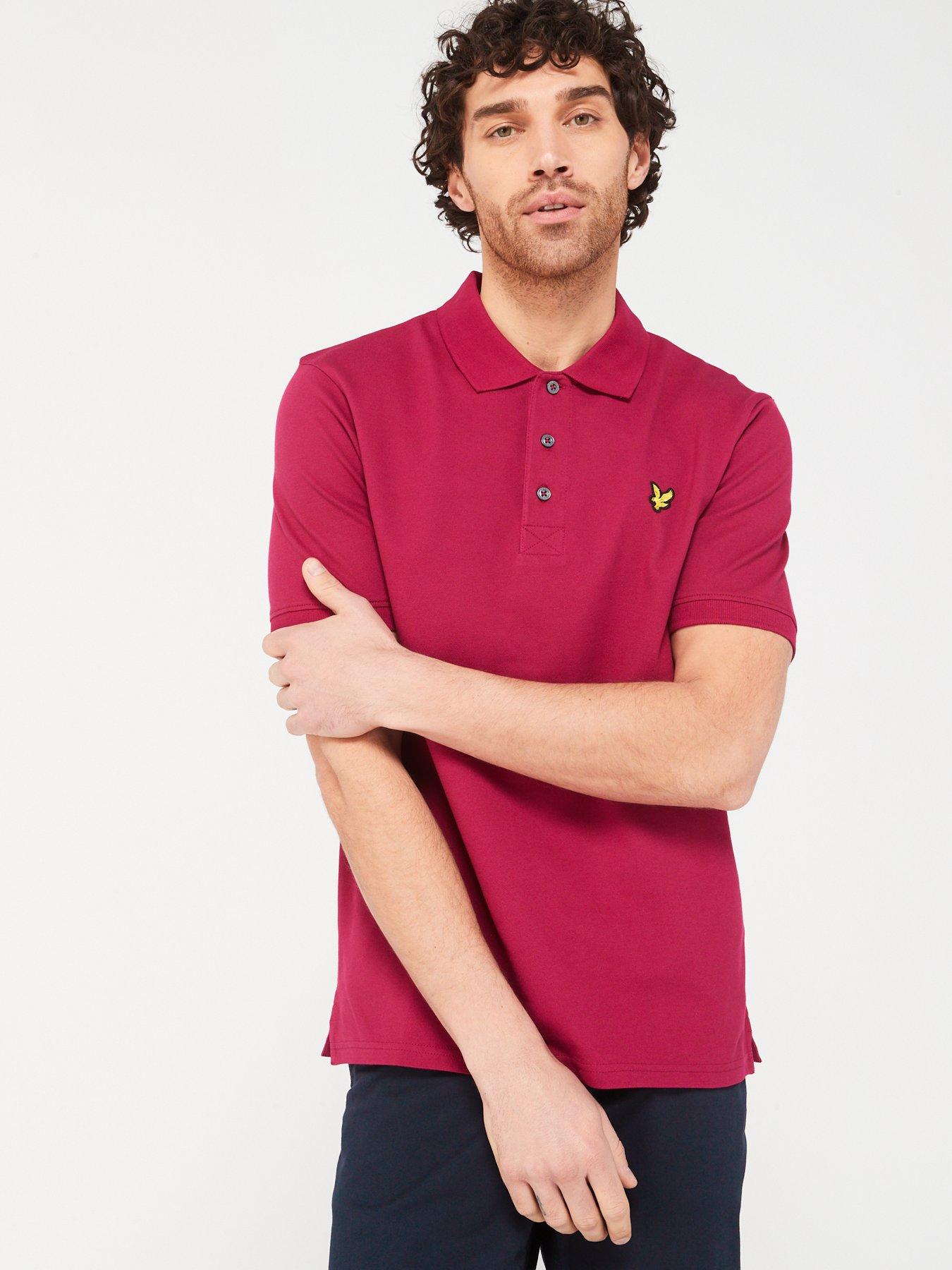 lyle-scott-plain-regular-fit-polo-shirt-dark-red