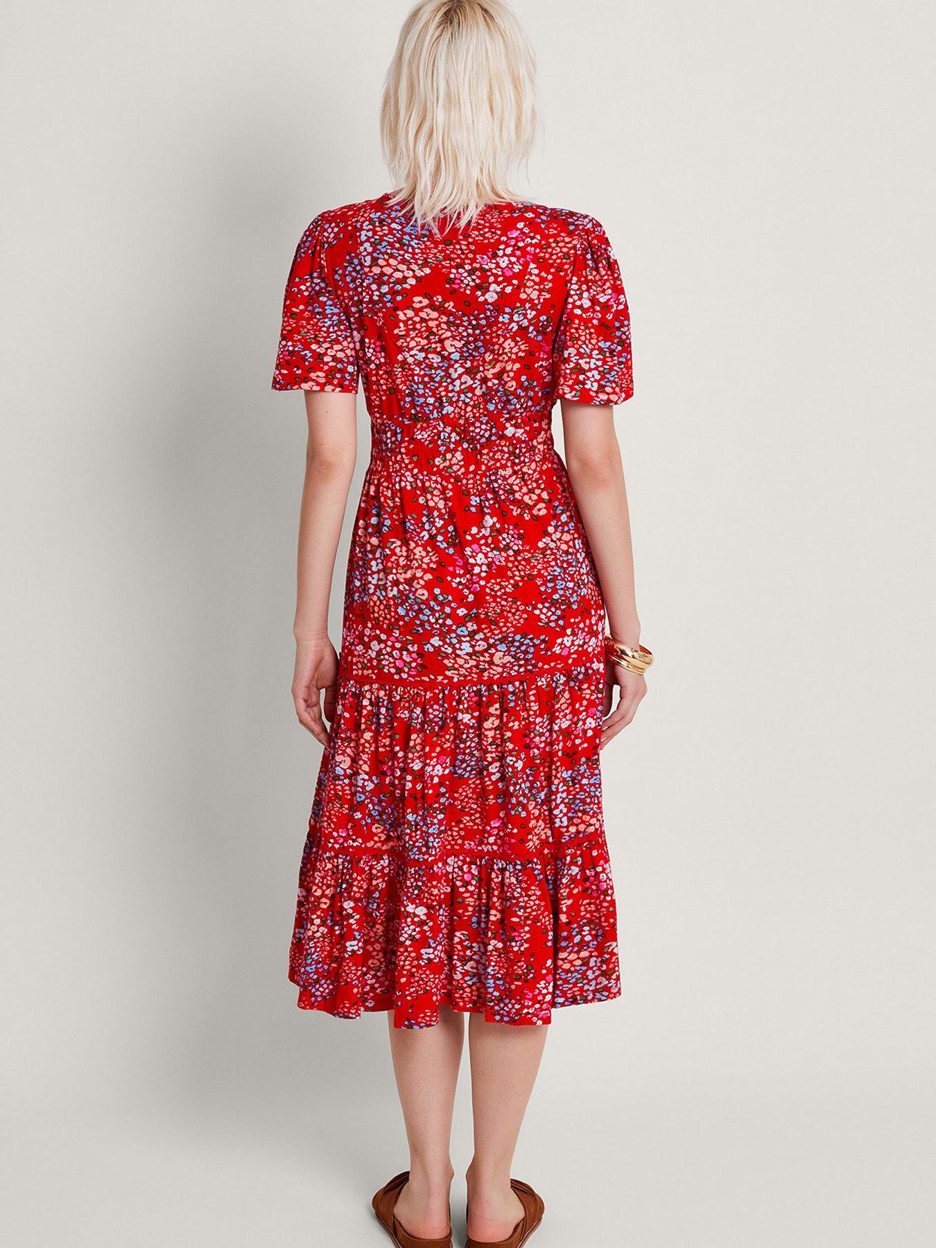 Image 2 of 4 of Monsoon Micola Print Tier Dress