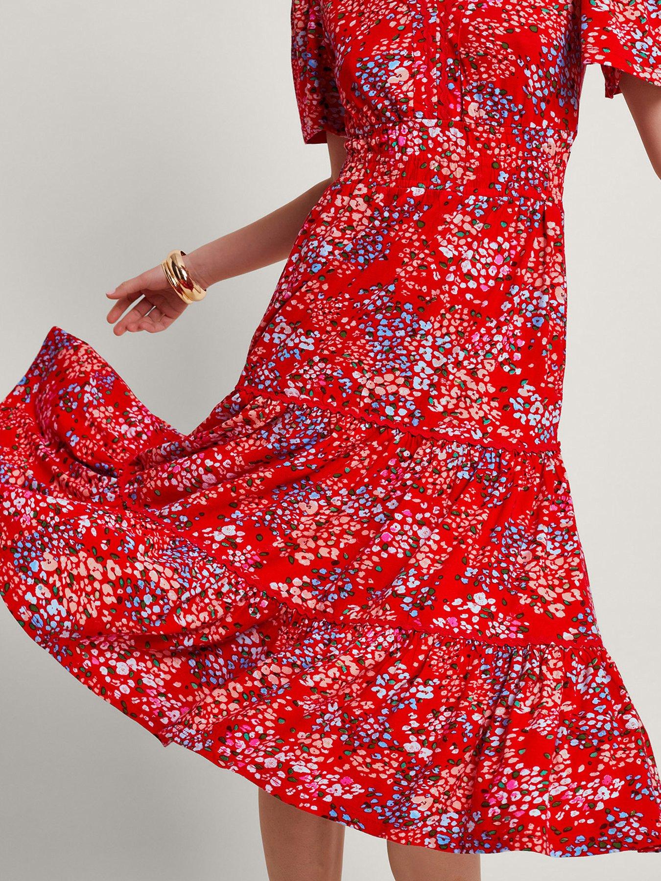 Image 3 of 4 of Monsoon Micola Print Tier Dress