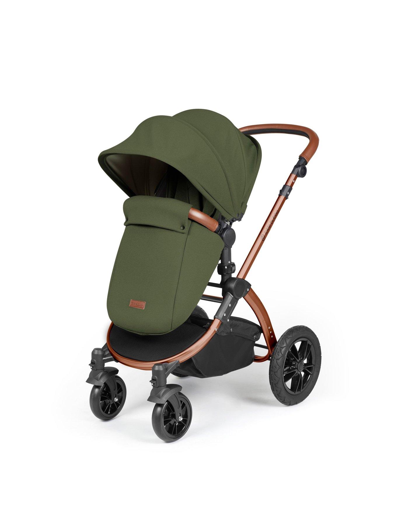 Ickle Bubba Stomp Luxe All in One I Size Travel System With Isofix Base Stratus Bronze Woodland Tan Very