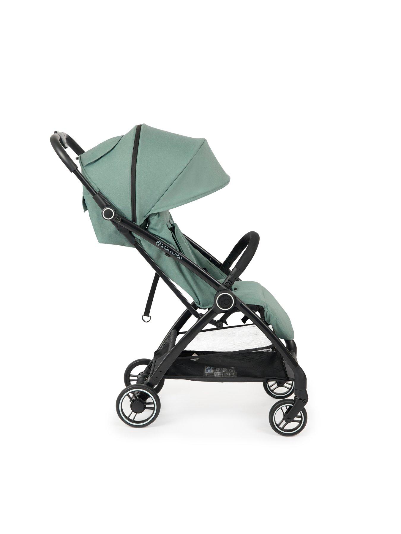 Image 3 of 8 of Ickle Bubba Aries Max Autofold Stroller With Footwarmer and Cup Holder - Sage Green