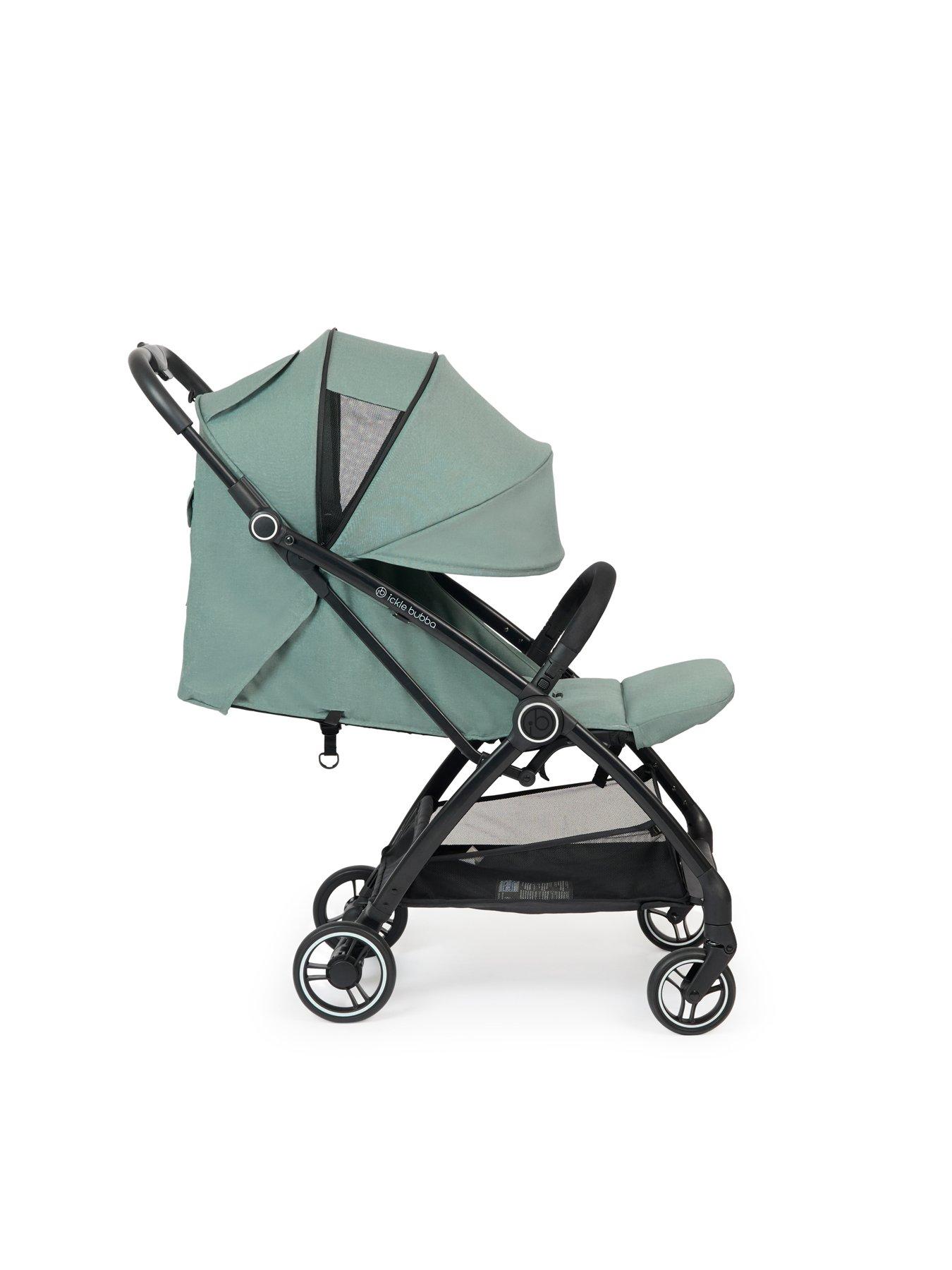 Image 4 of 8 of Ickle Bubba Aries Max Autofold Stroller With Footwarmer and Cup Holder - Sage Green