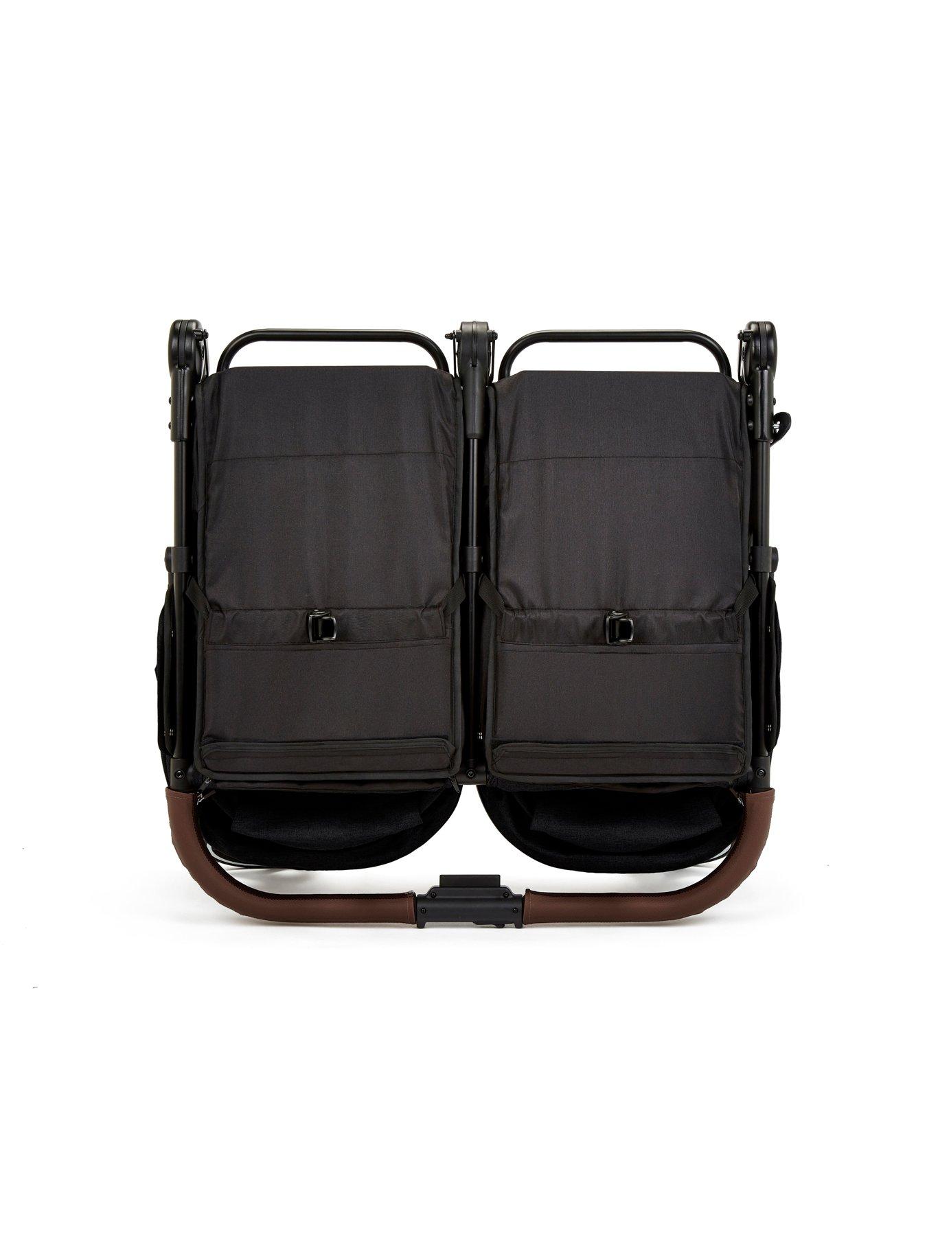 Image 6 of 7 of Ickle Bubba Venus Max Double Stroller - Black / Black / tan