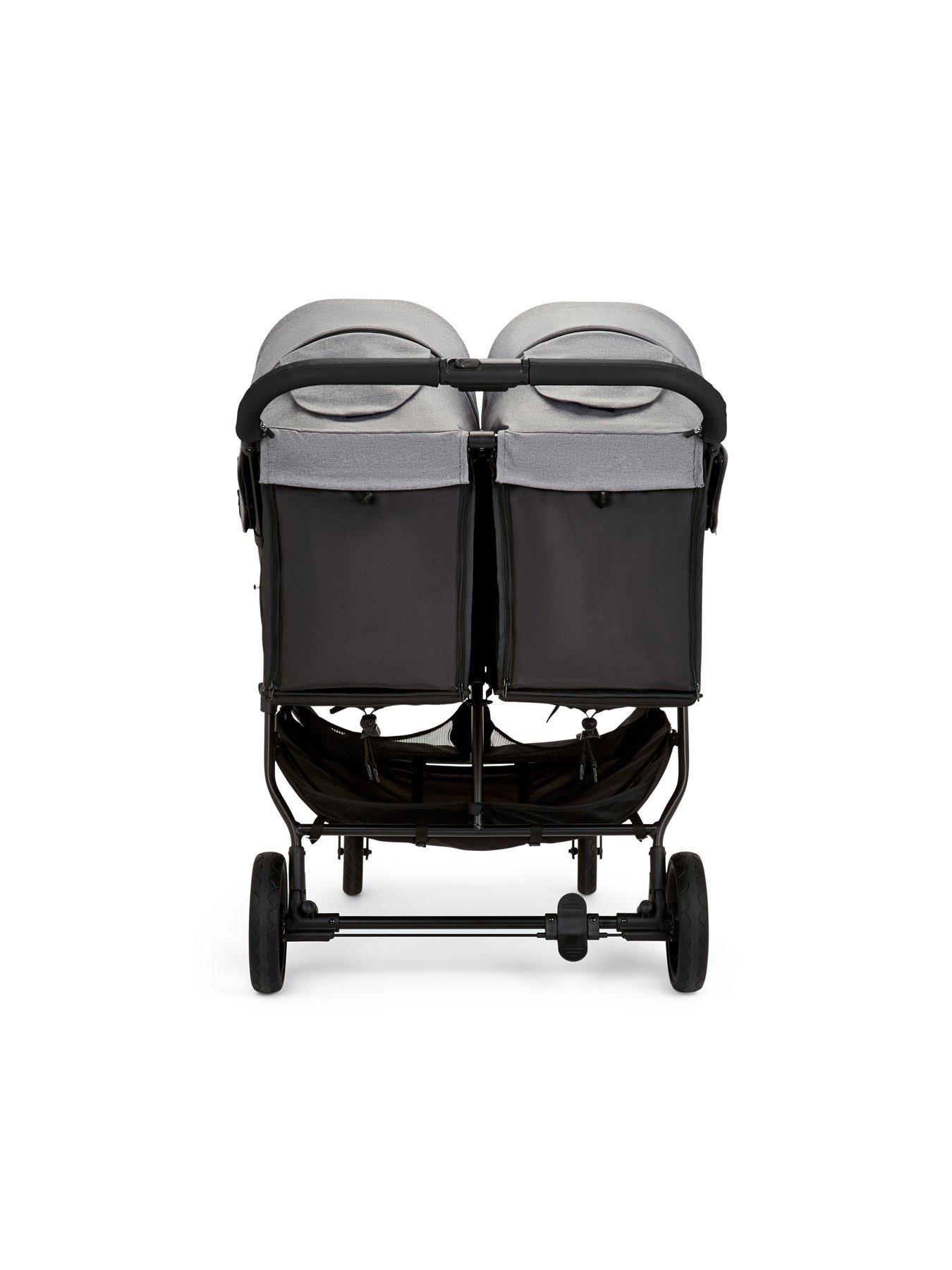 Image 4 of 7 of Ickle Bubba Venus Max Double Stroller - Black / Space Grey / Black