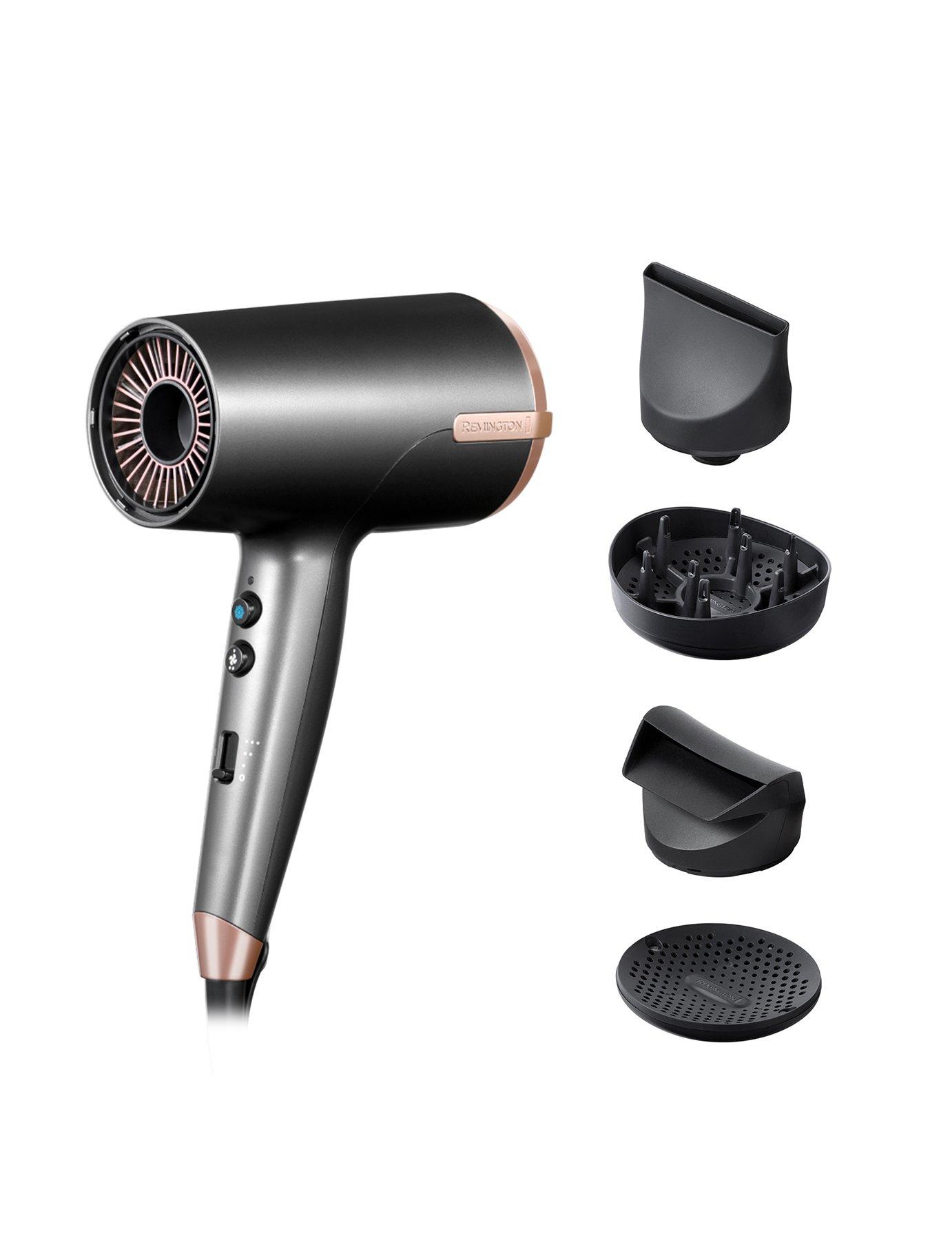 Remington One Dry & Style Hair Dryer With Diffuser And Flyaway Attachment D6077, Grey