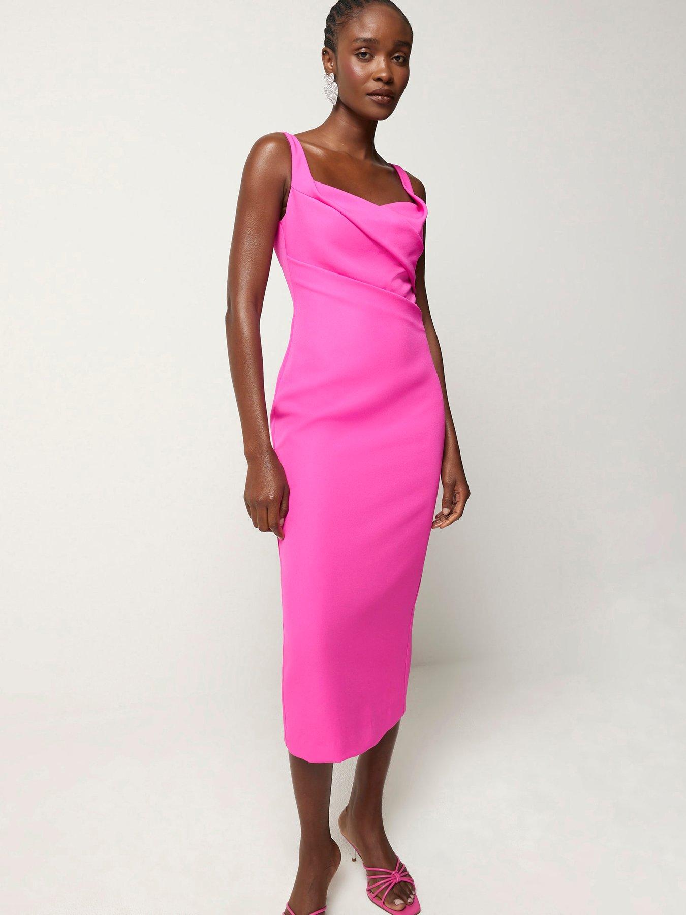 Pink party dress womens best sale