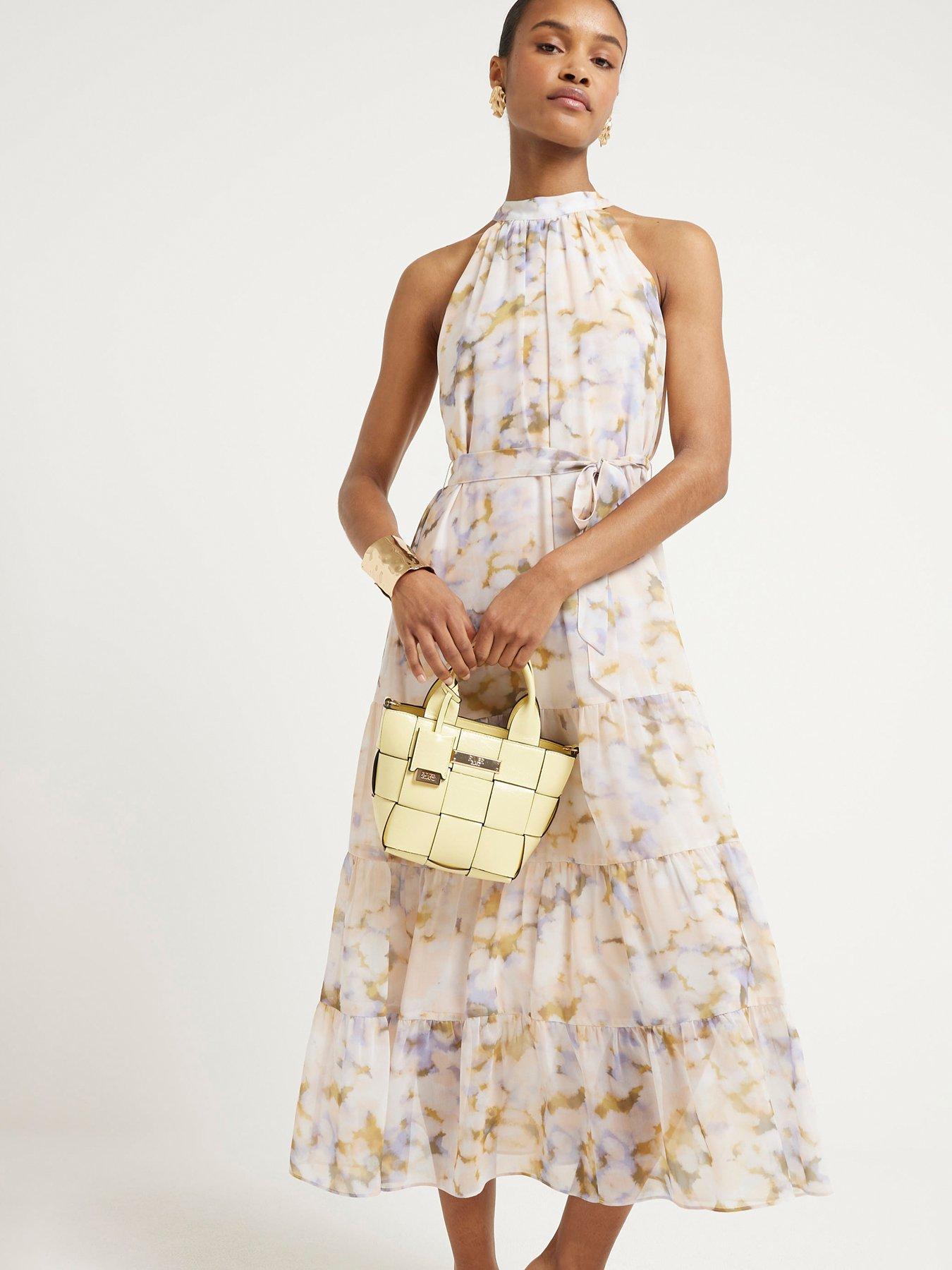 River island white floral dress sales