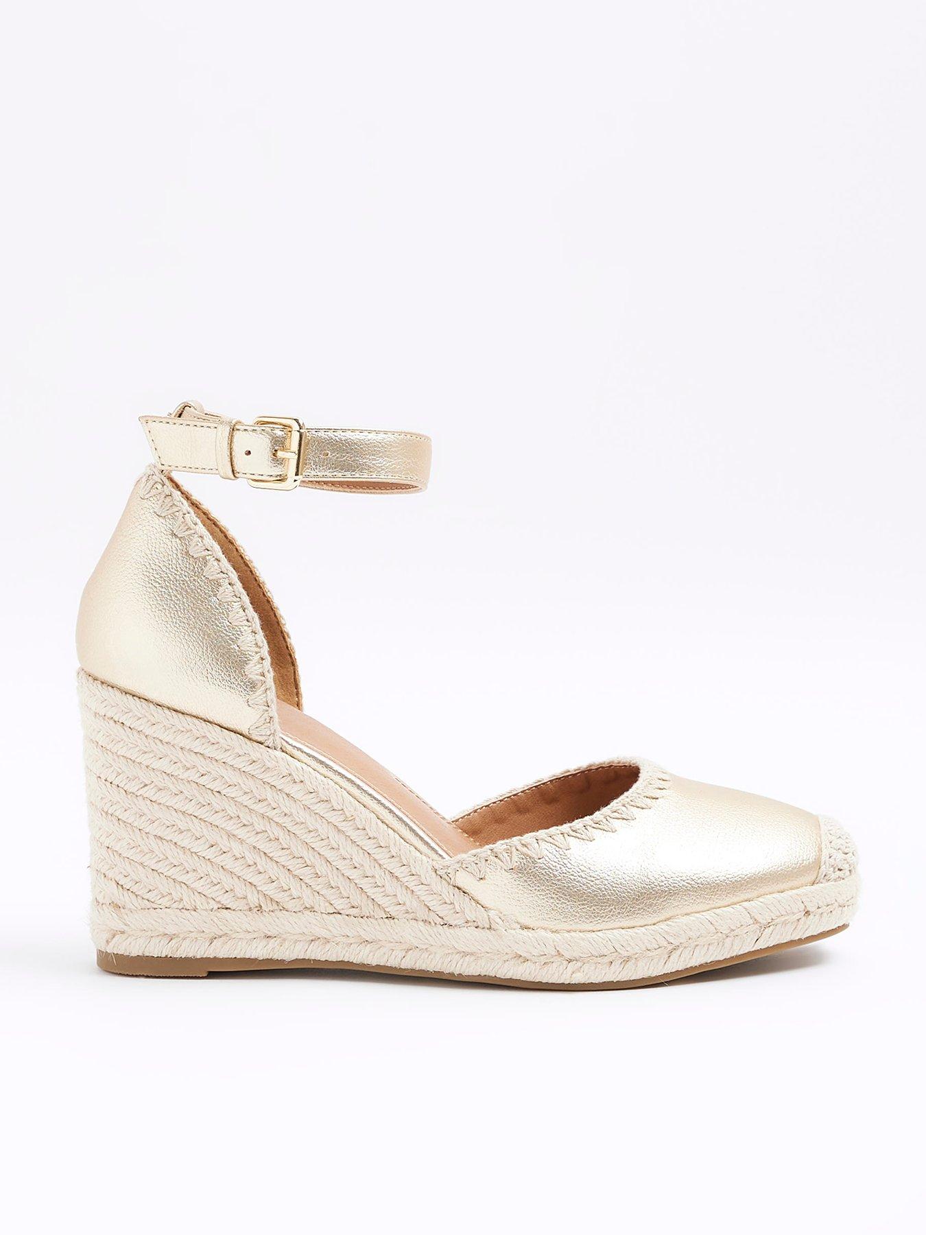 Wedged Espadrille Gold