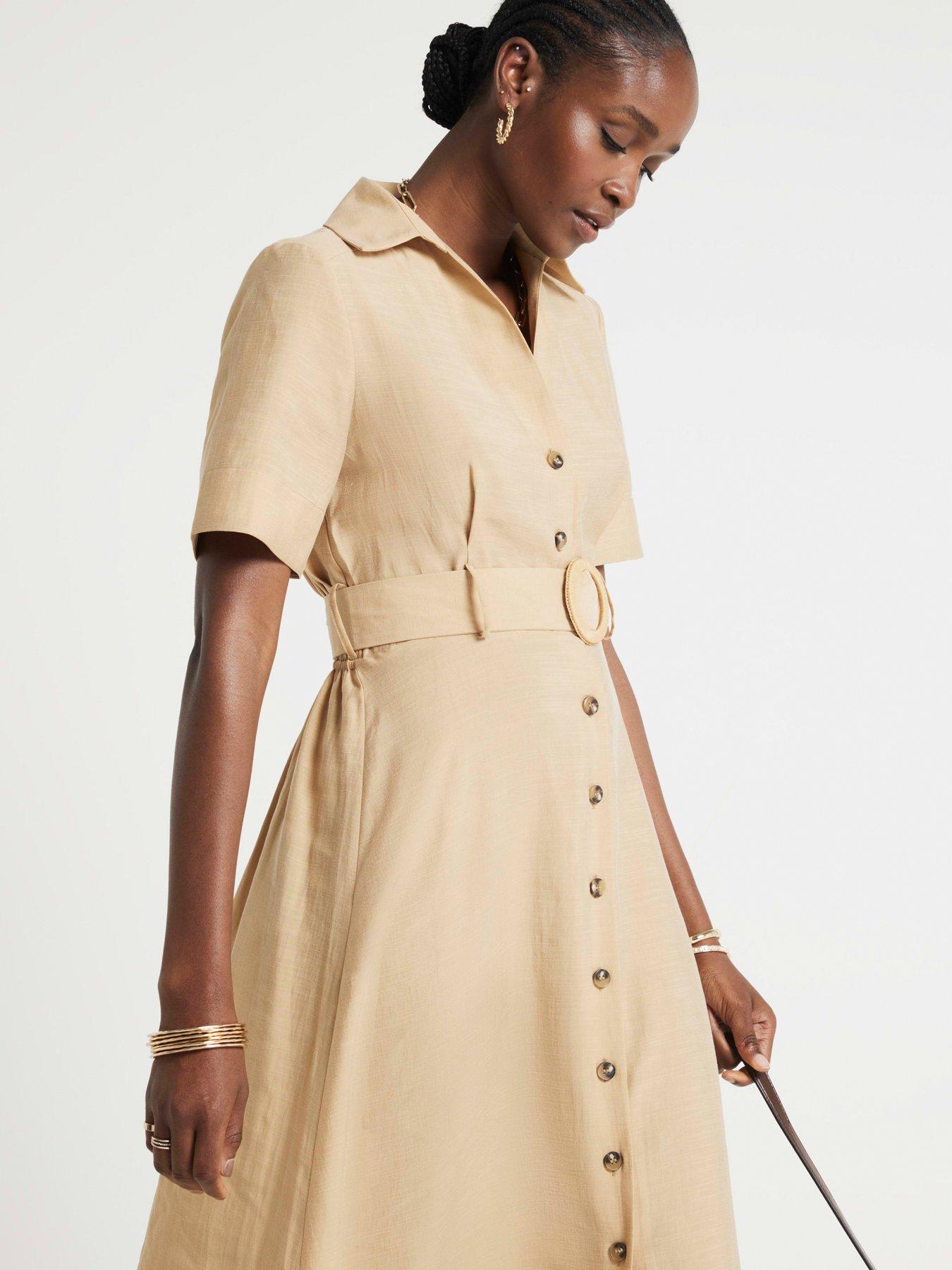 Shirt dress beige hotsell