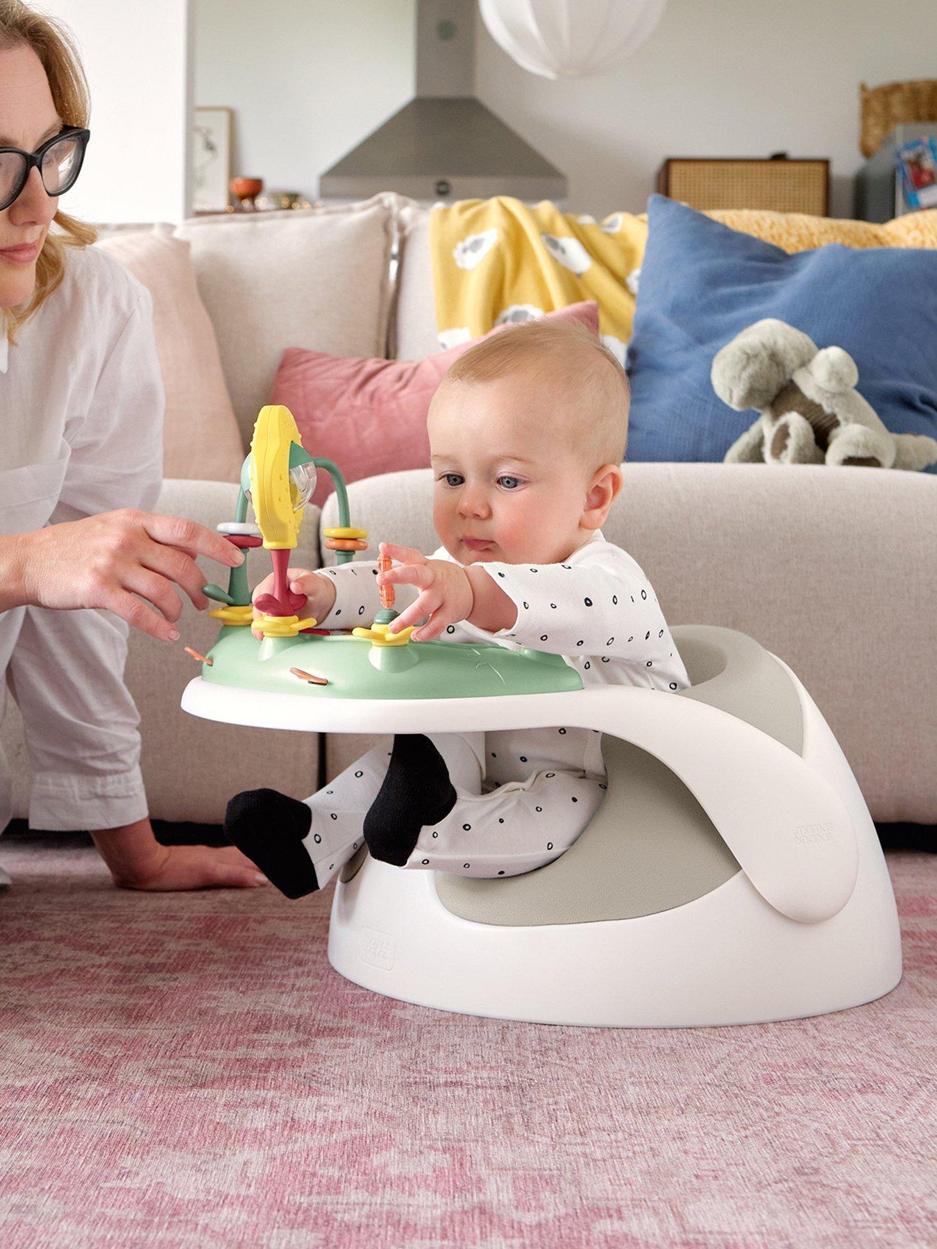 Image 1 of 7 of Mamas & Papas Baby Snug and Activity Tray - Clay