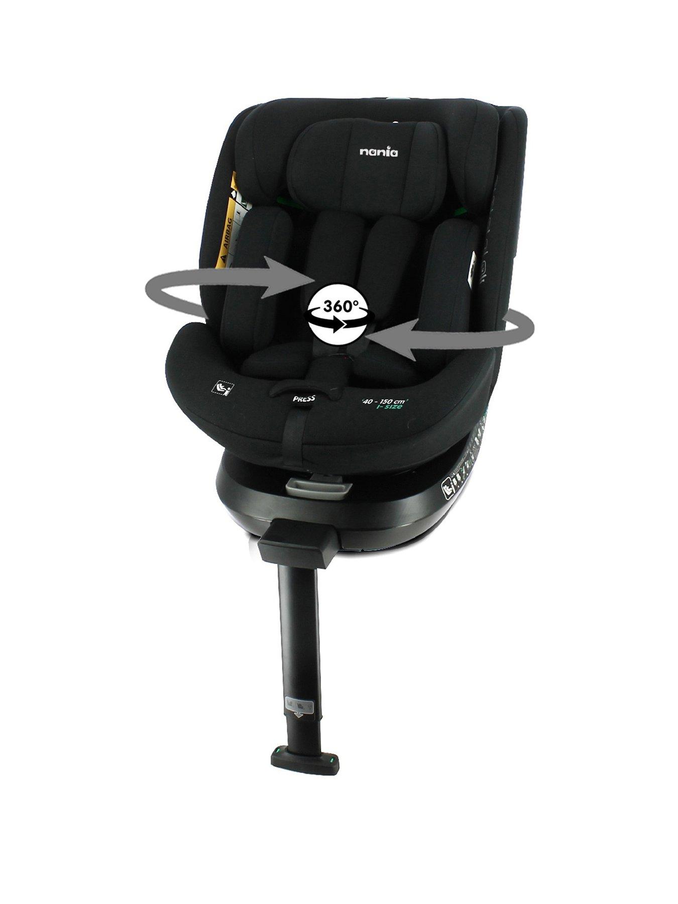 Nania Spirit 40 150cm R129 360 Spin Car Seat Black Very