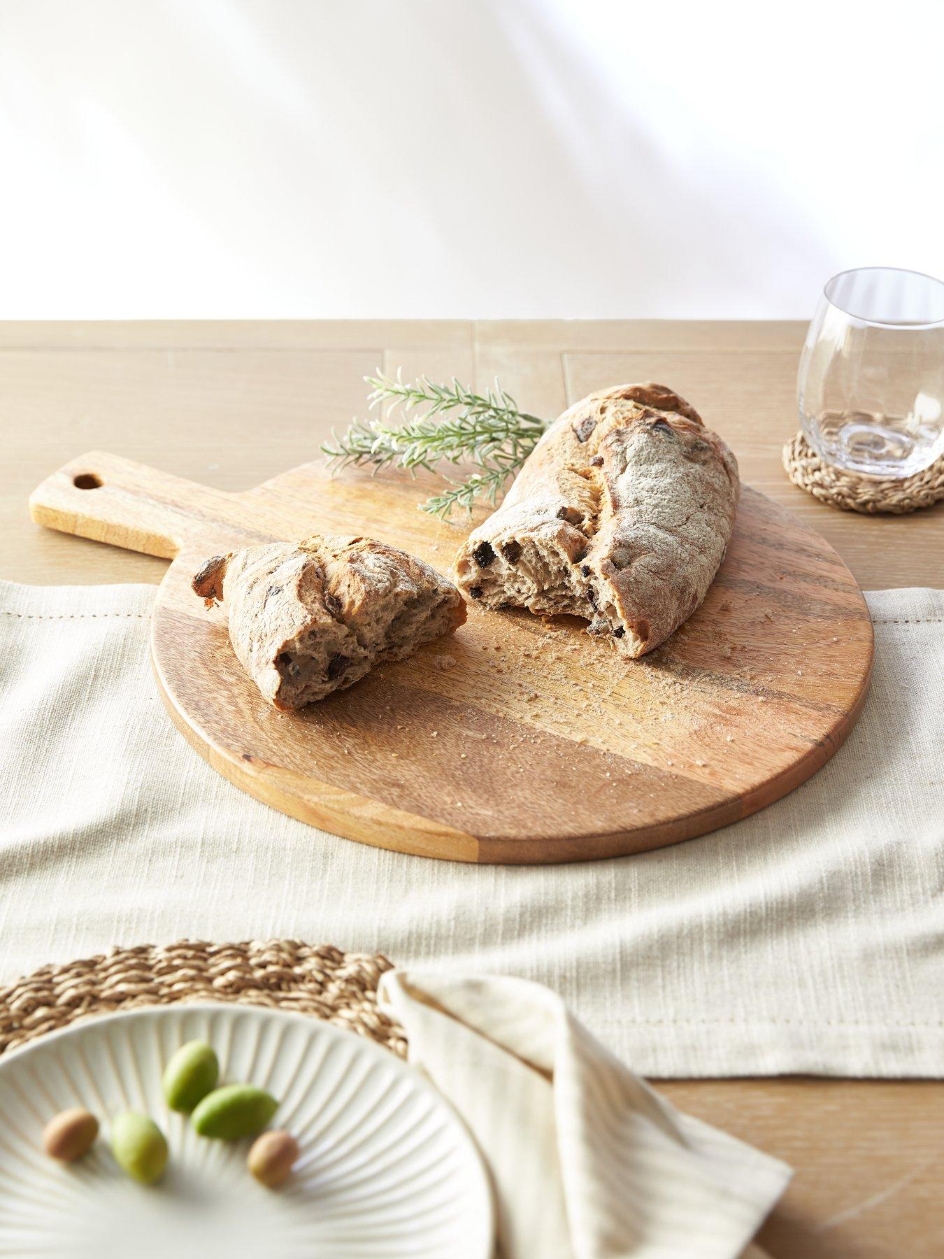 Very Home Mango Large Round Serving Board with Handle