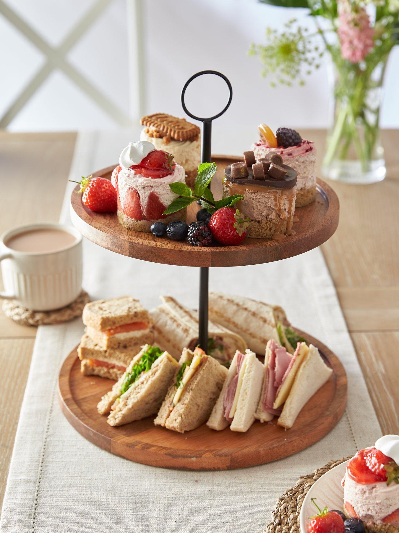 Image 1 of 6 of Very Home Wooden Afternoon Tea Stand