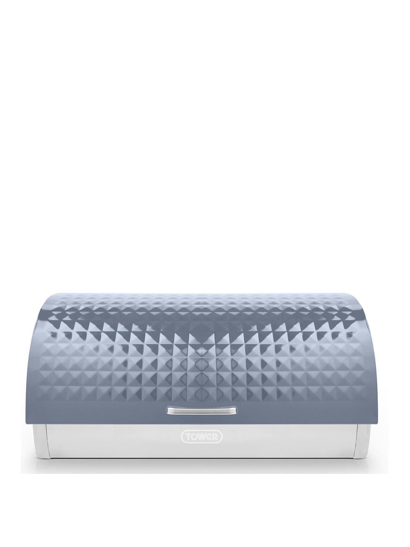 Product photograph of Tower Solitaire Bread Bin - Grey from very.co.uk