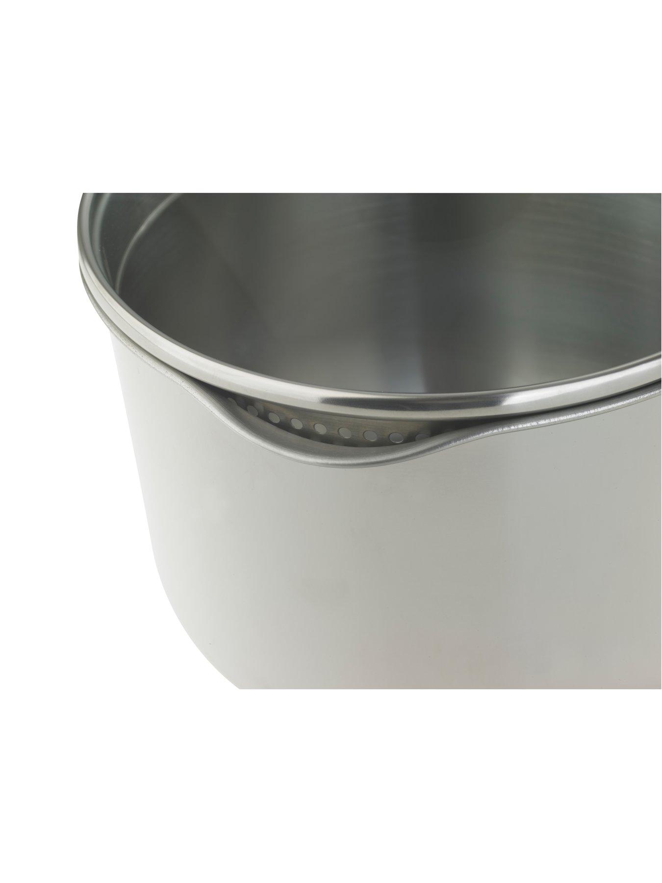 Image 2 of 4 of Prestige Everyday Cook and Strain Stainless Steel 3-Piece Saucepan Set