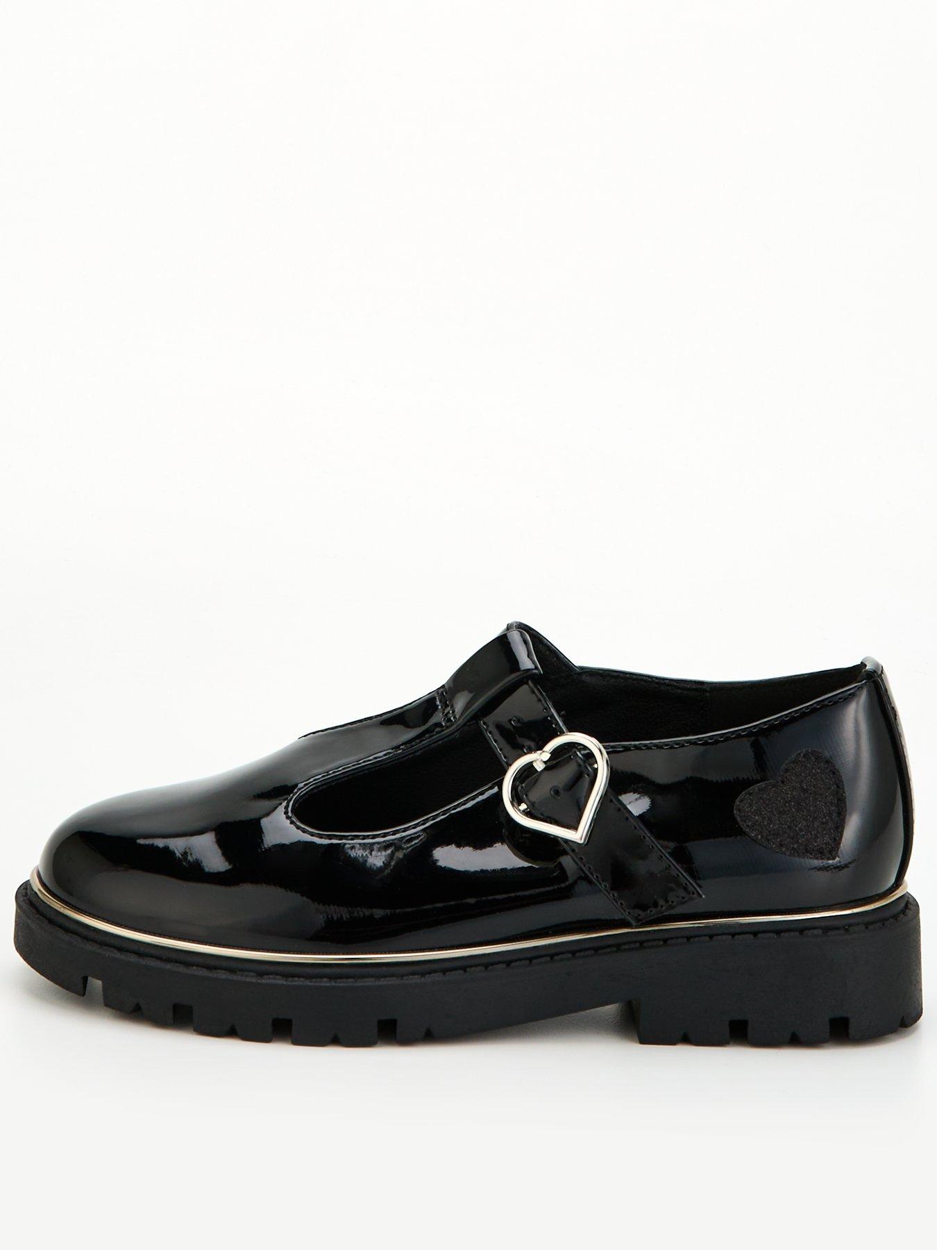 undefined Girls Bts Heart Tbar Shoe - Black