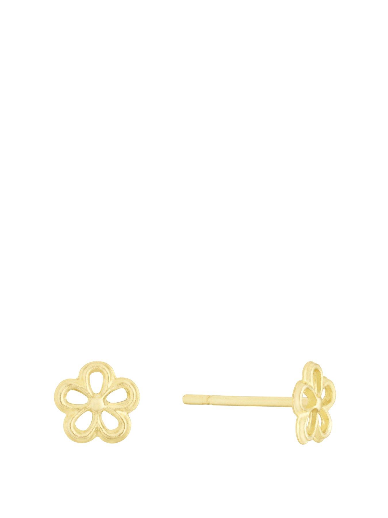 Product photograph of H Samuel Childrens 9ct Yellow Gold 5 Petal Daisy Stud Earrings from very.co.uk