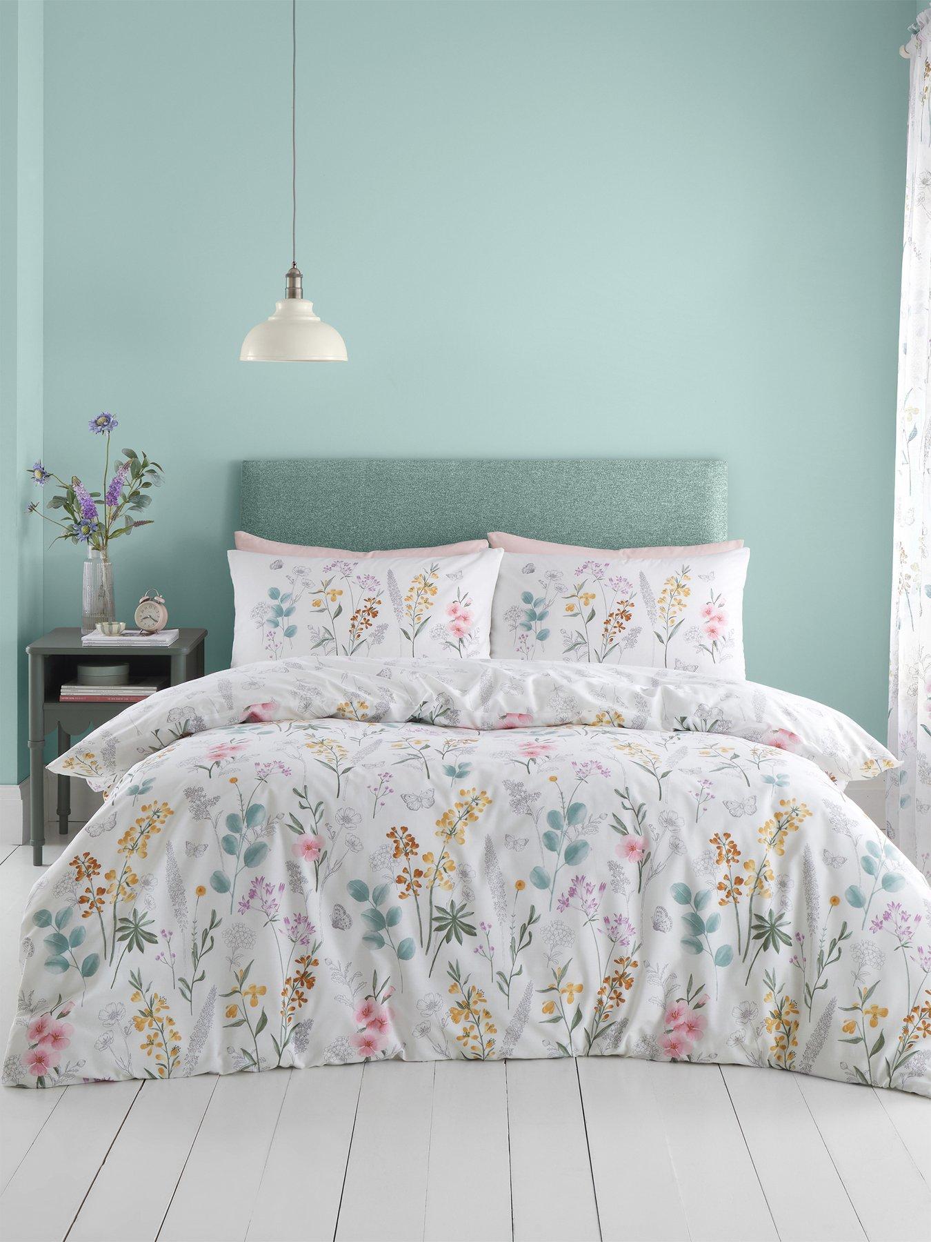 Product photograph of Catherine Lansfield Emilia Floral Duvet Cover Set from very.co.uk