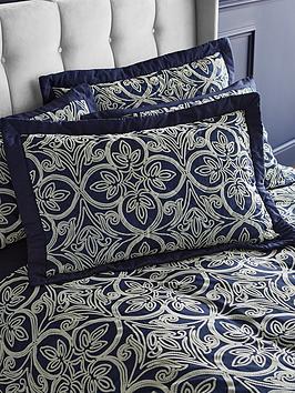 Product photograph of Catherine Lansfield Flock Trellis Pillowsham Pair from very.co.uk