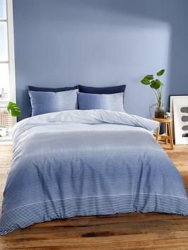 Product photograph of Catherine Lansfield Graded Stripe Duvet Cover Set from very.co.uk
