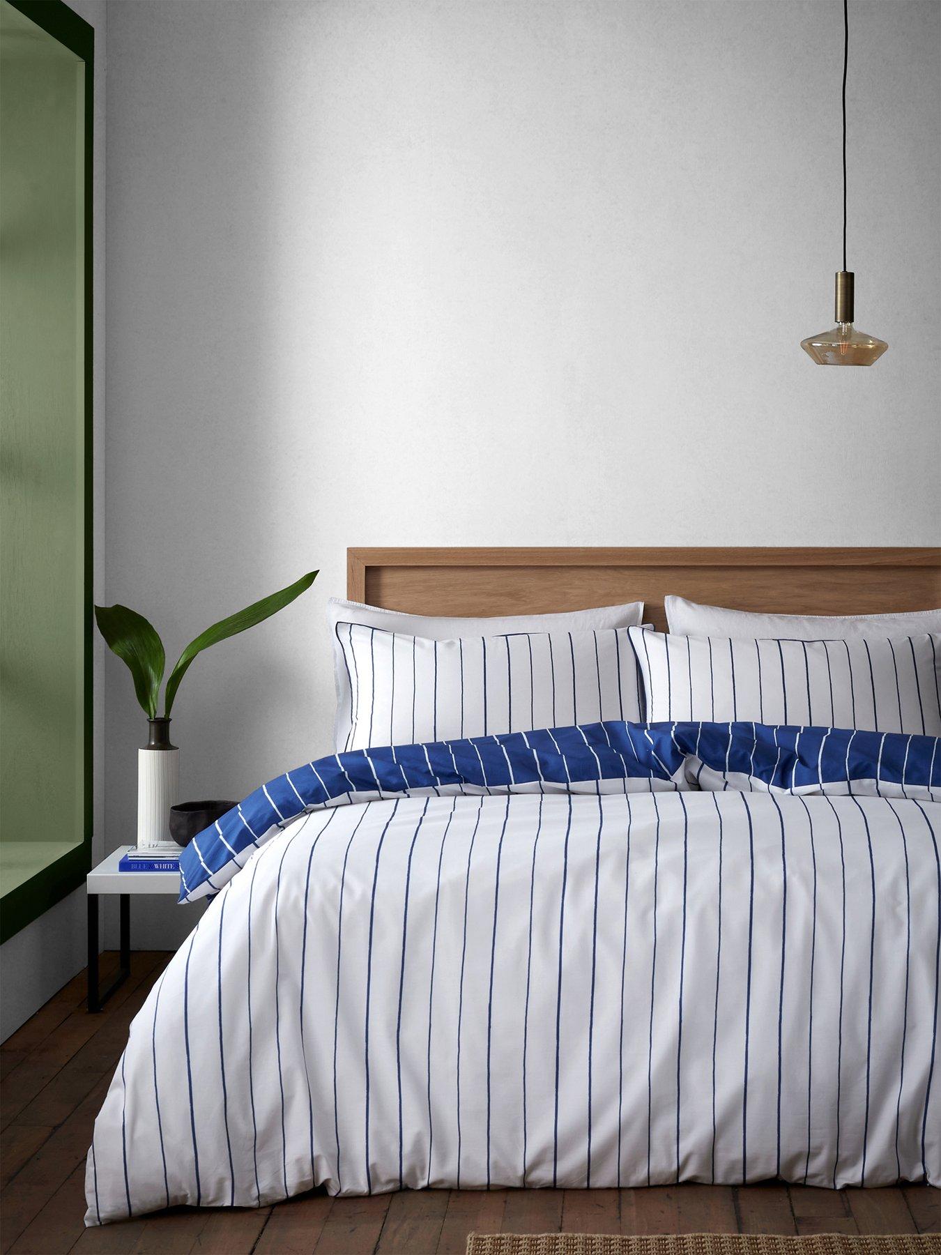 Product photograph of Content By Terence Conran Hastings Stripe 100 Cotton Duvet Cover Set from very.co.uk
