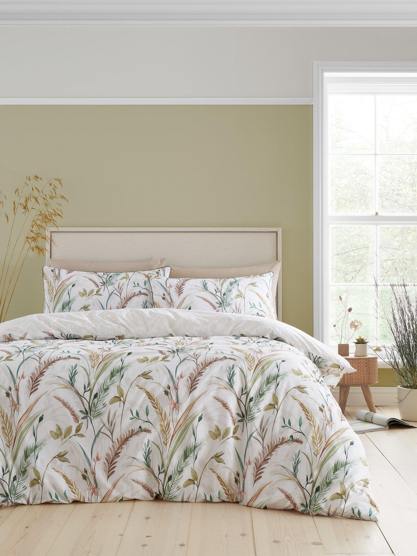 RHS Ornamental Grasses 200 Thread Count Cotton Duvet Set | Very.co.uk