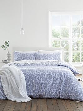 Product photograph of Bianca Shadow Leaves 100 Cotton Duvet Cover Set from very.co.uk
