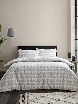 Product photograph of Catherine Lansfield Tufted Print Duvet Cover Set from very.co.uk