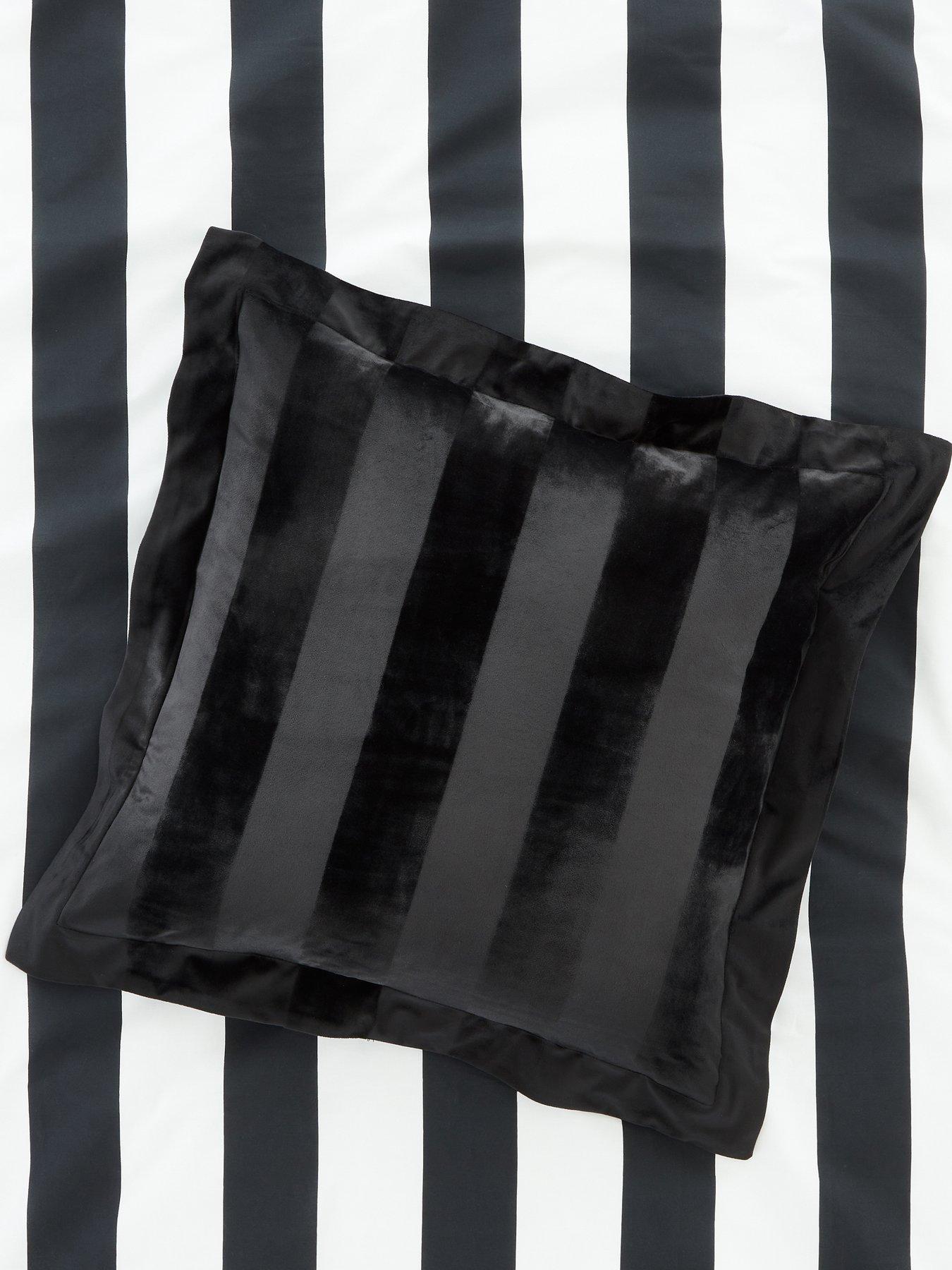 Product photograph of Style Sisters Velvet Stripe Cushion from very.co.uk